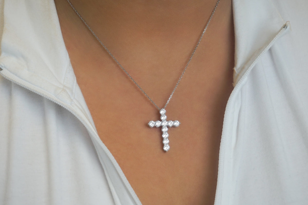 Big CZ Cross | Restivo Jewelers