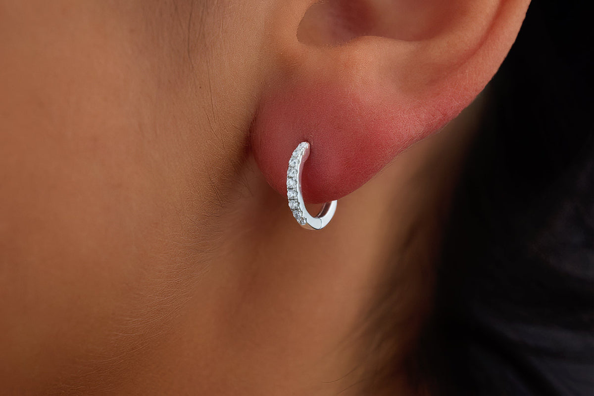Essential CZ Huggies | Restivo Jewelers