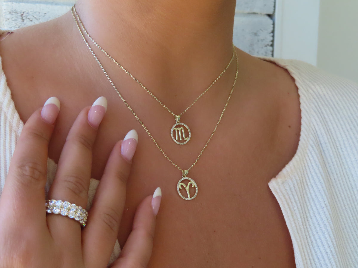CZ Zodiac Necklace | Restivo Jewelers