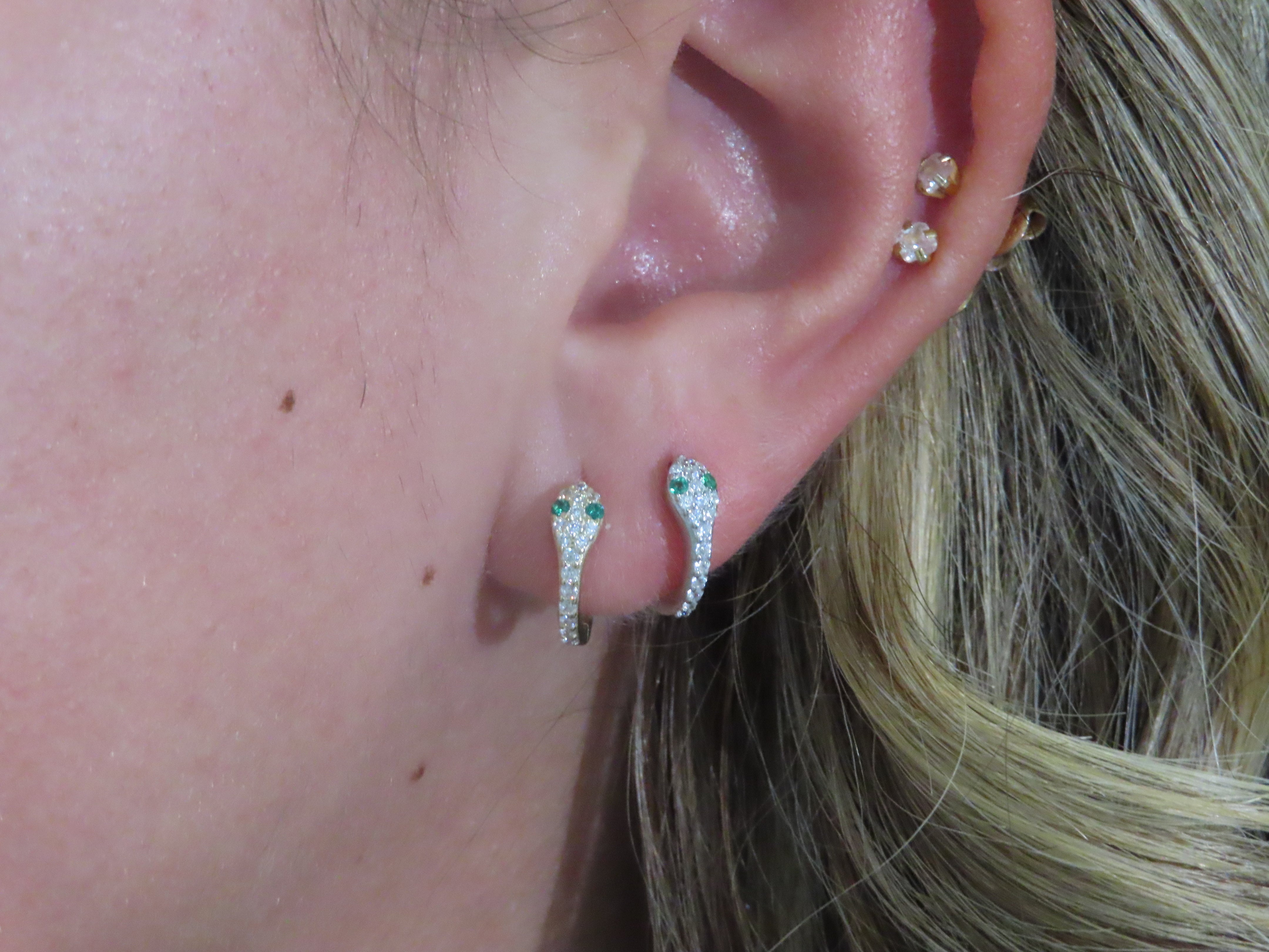 CZ Snake Huggies - SHOP PAIGE