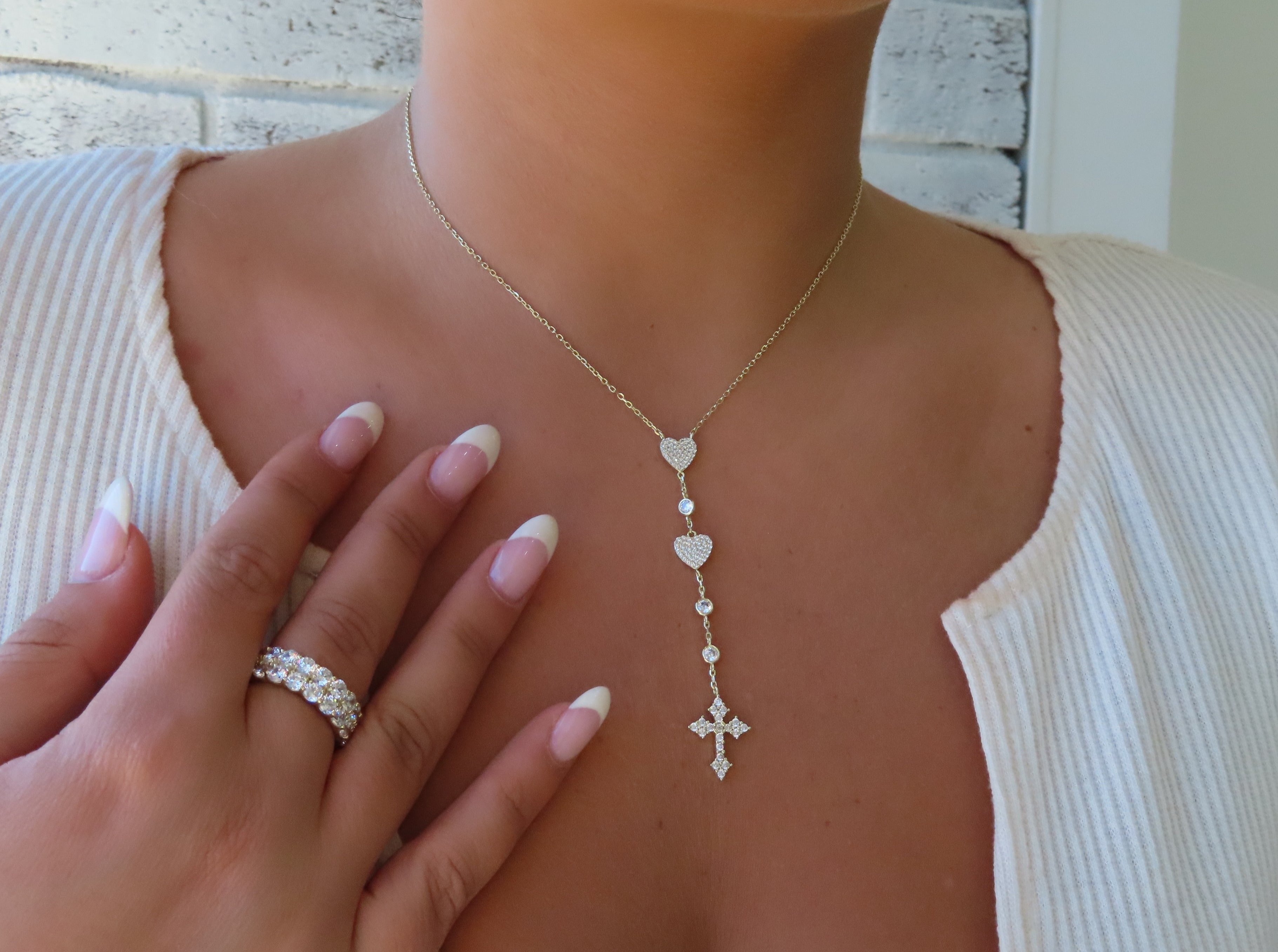 'CROSS MY HEART' NECKLACE