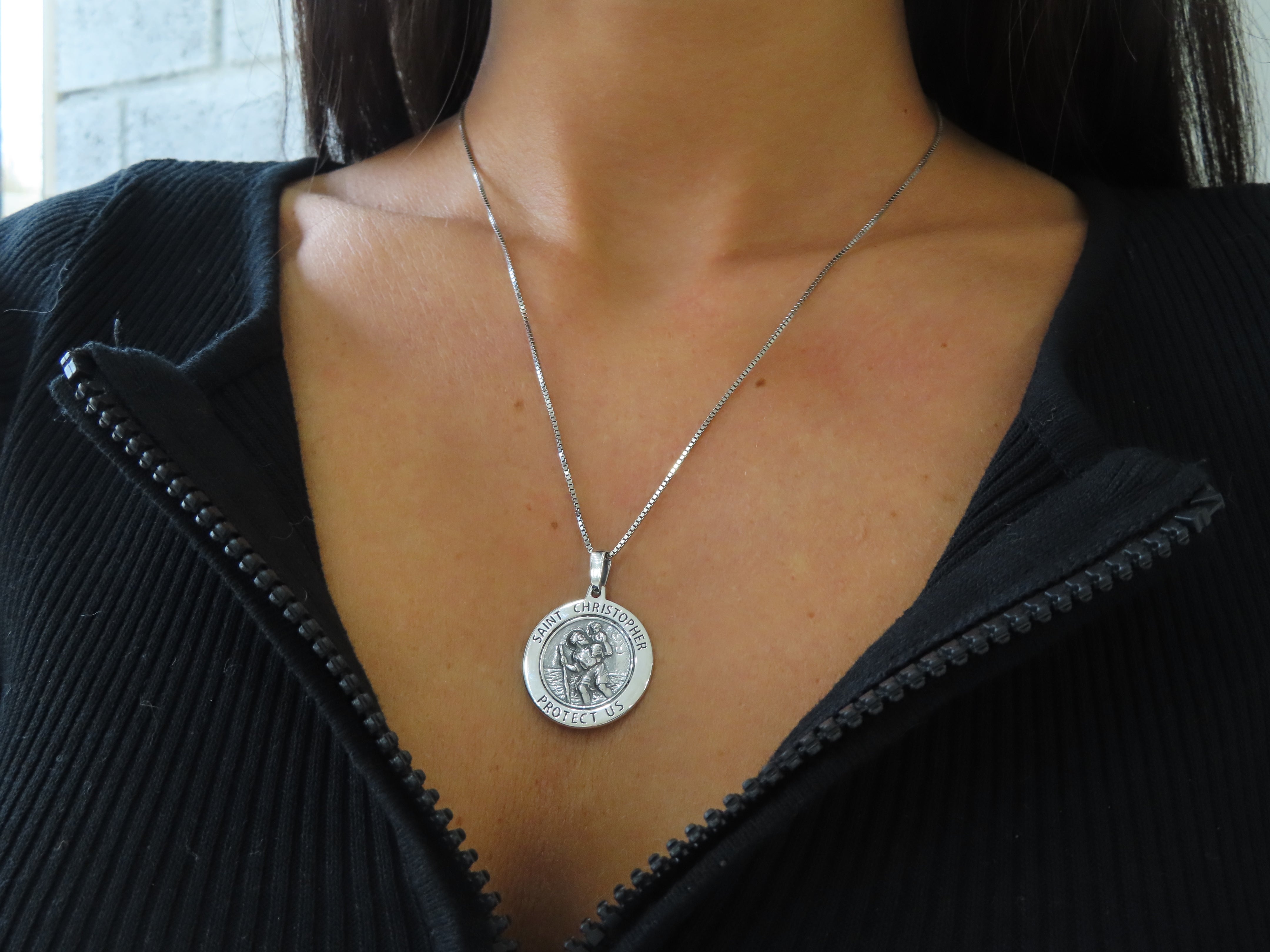 Saint Christopher Medallion Necklace
