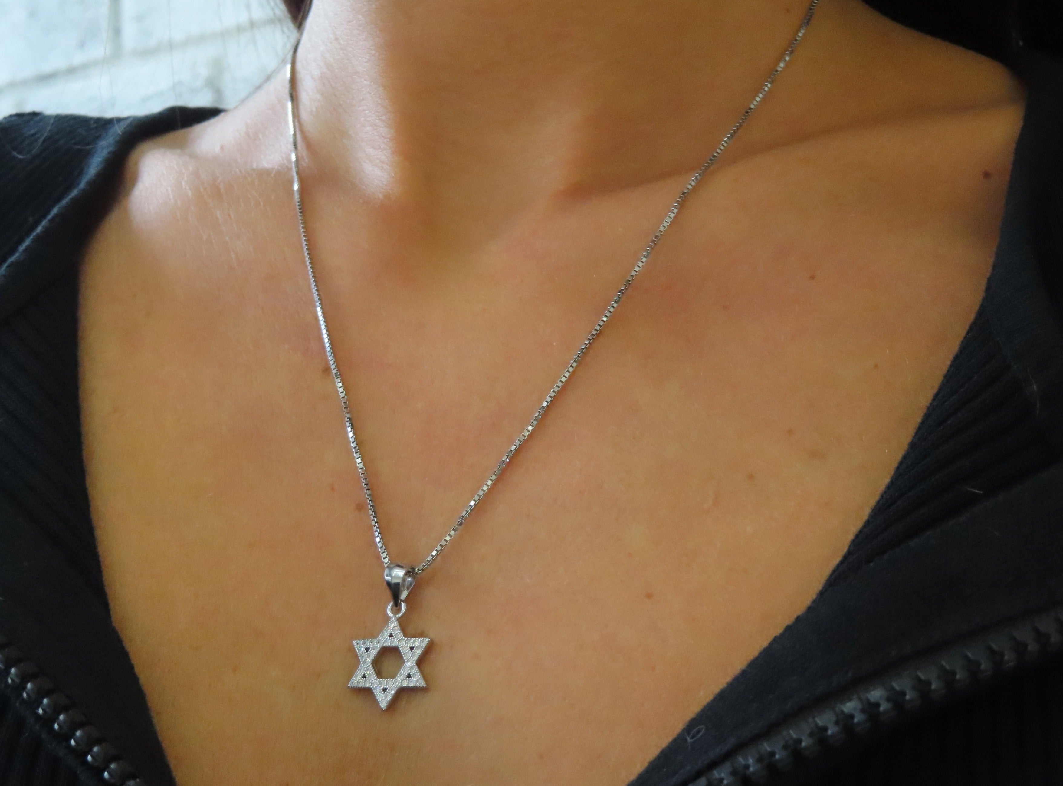 Iced Star of David Necklace - SHOP PAIGE