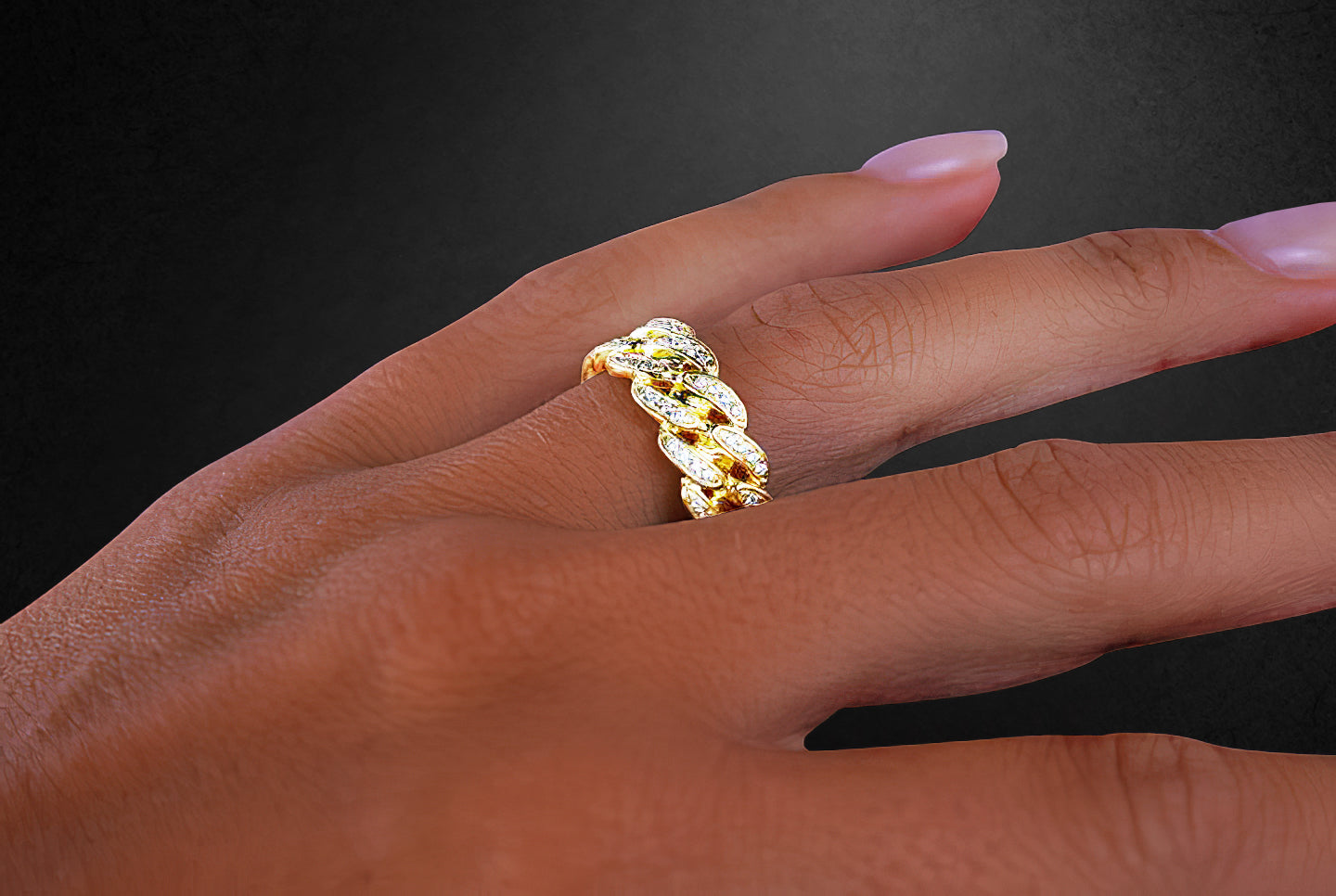 Cuban CZ Ring