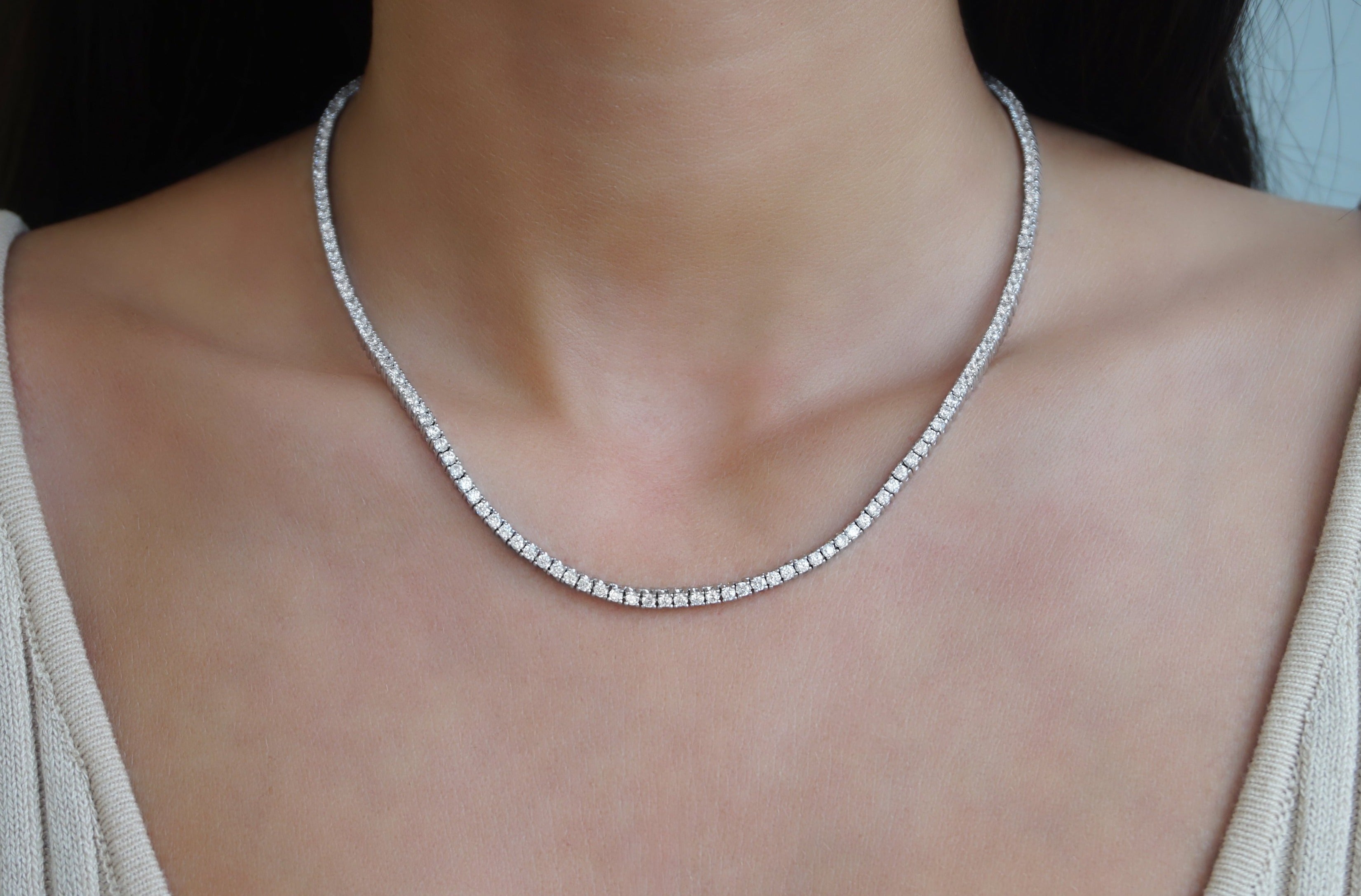 Mini CZ Tennis Necklace