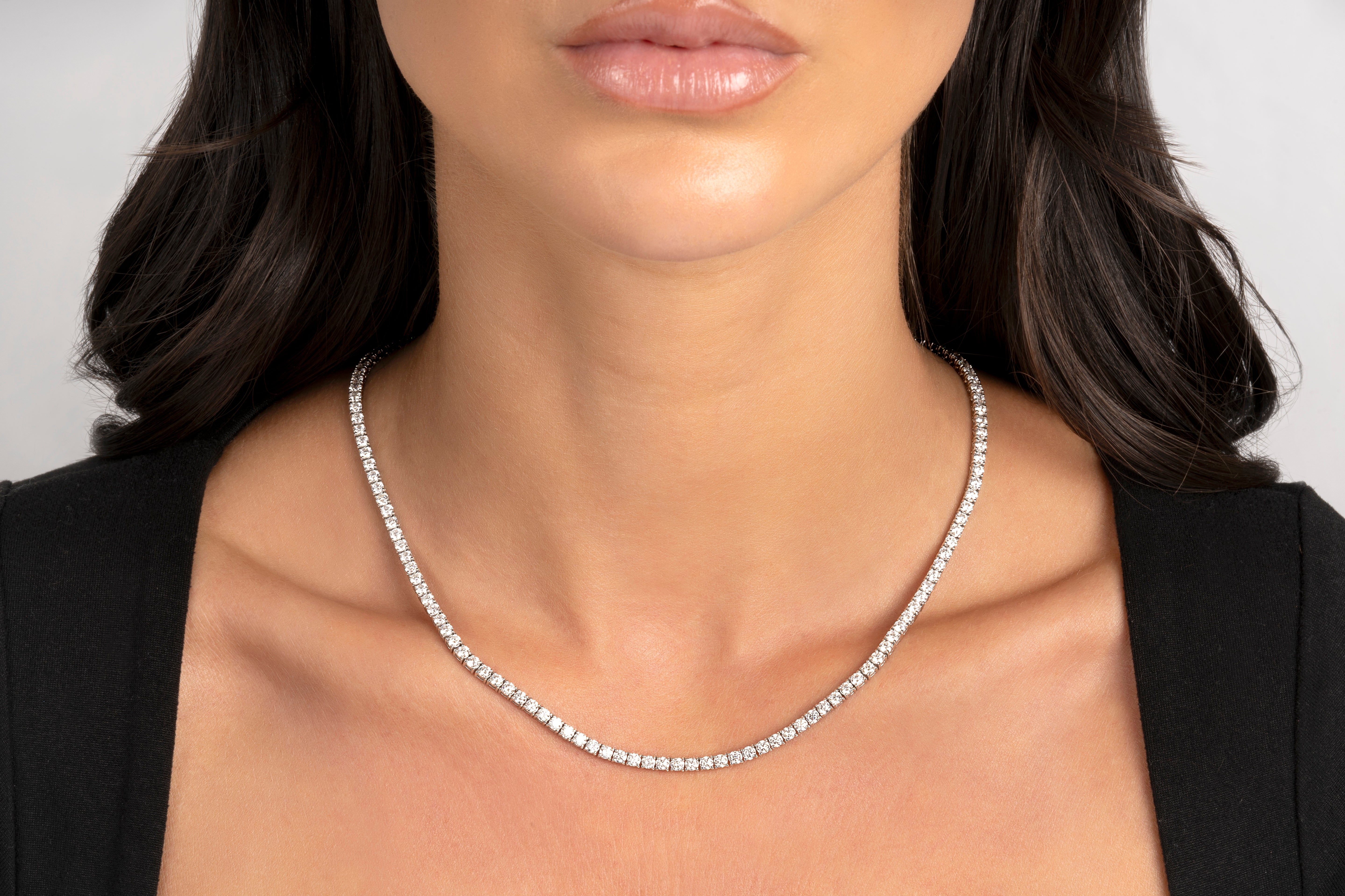 14K Classic Diamond Tennis Necklace