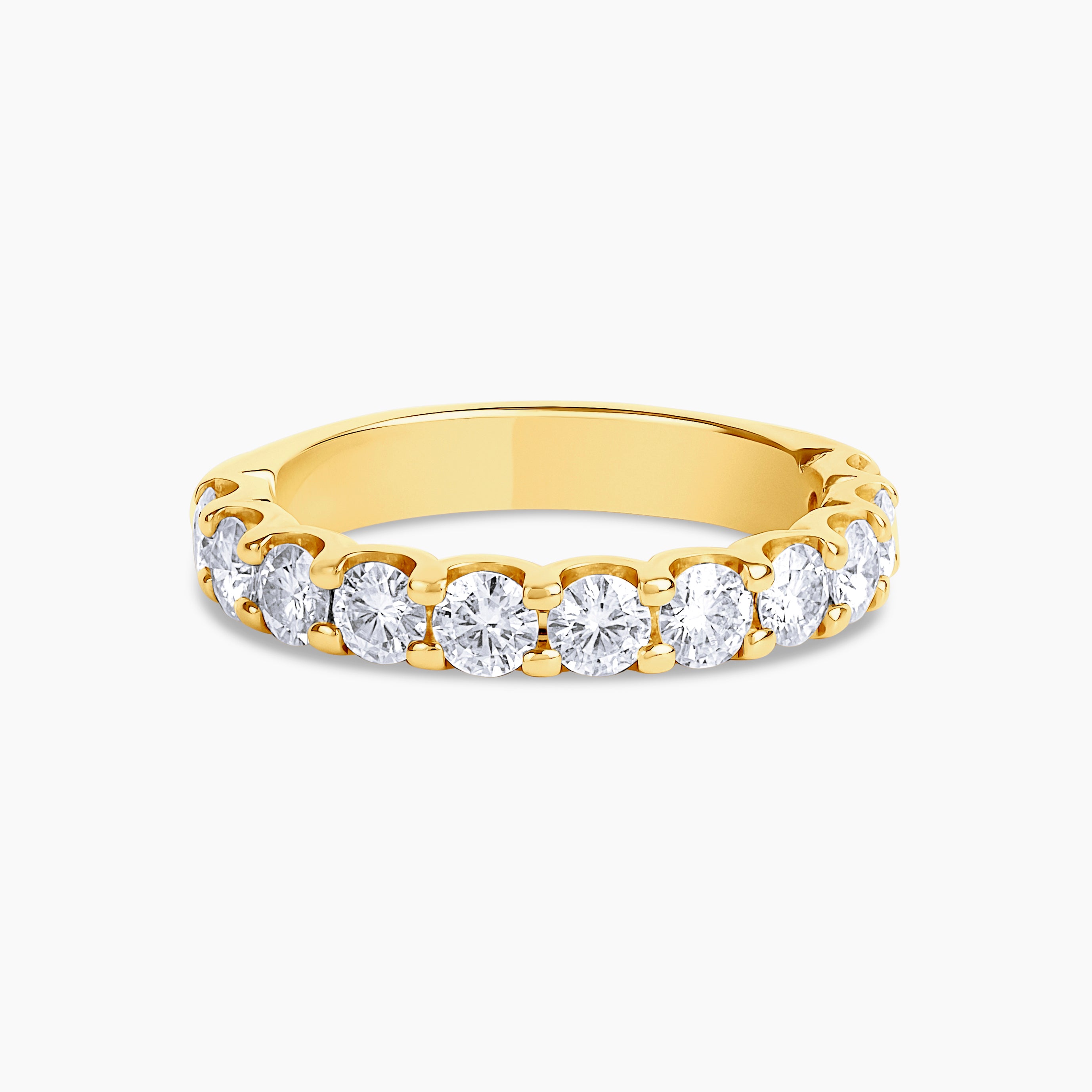 14K Natural Diamond Half Eternity Band