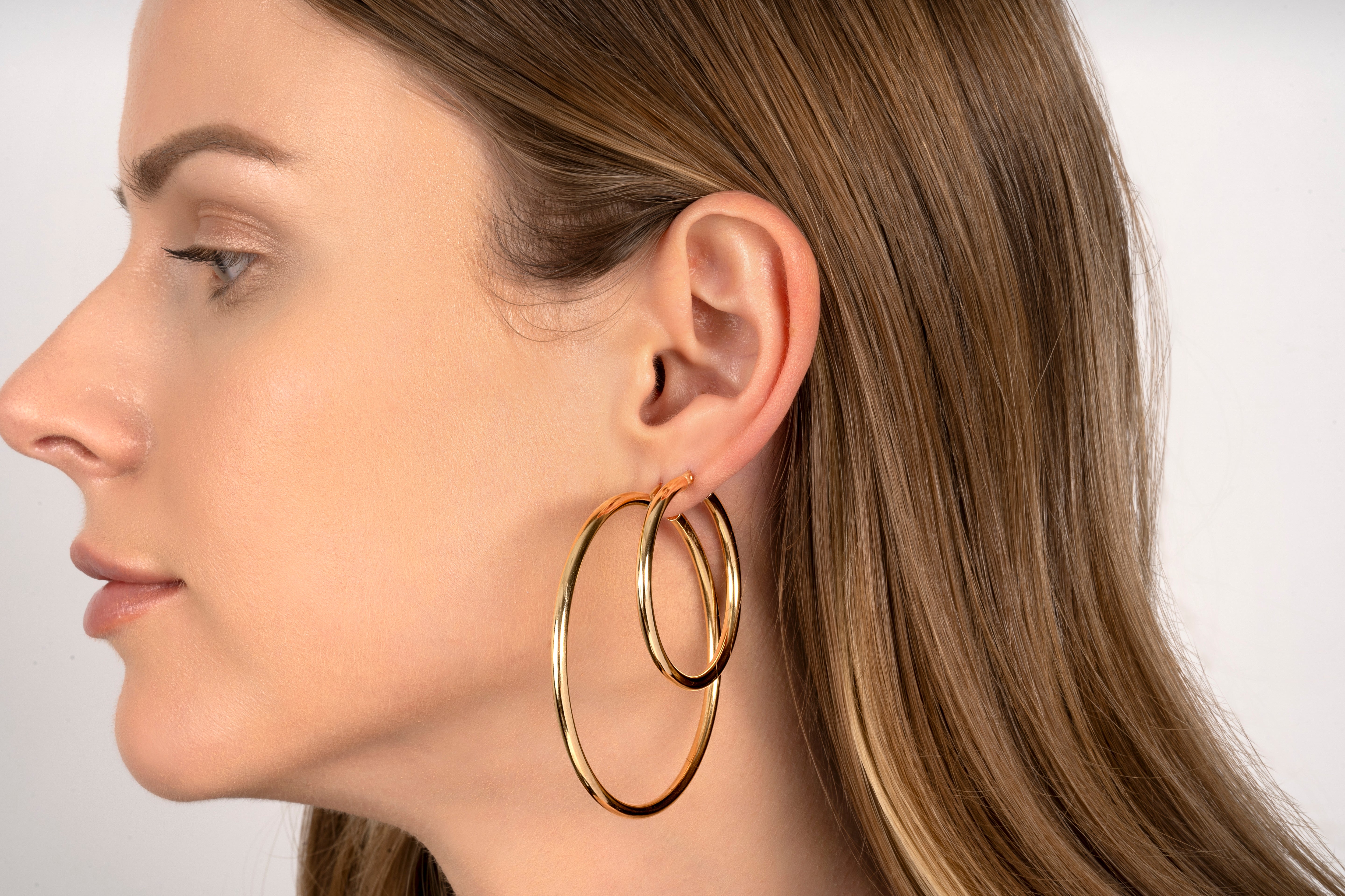 14K Classic Hoops