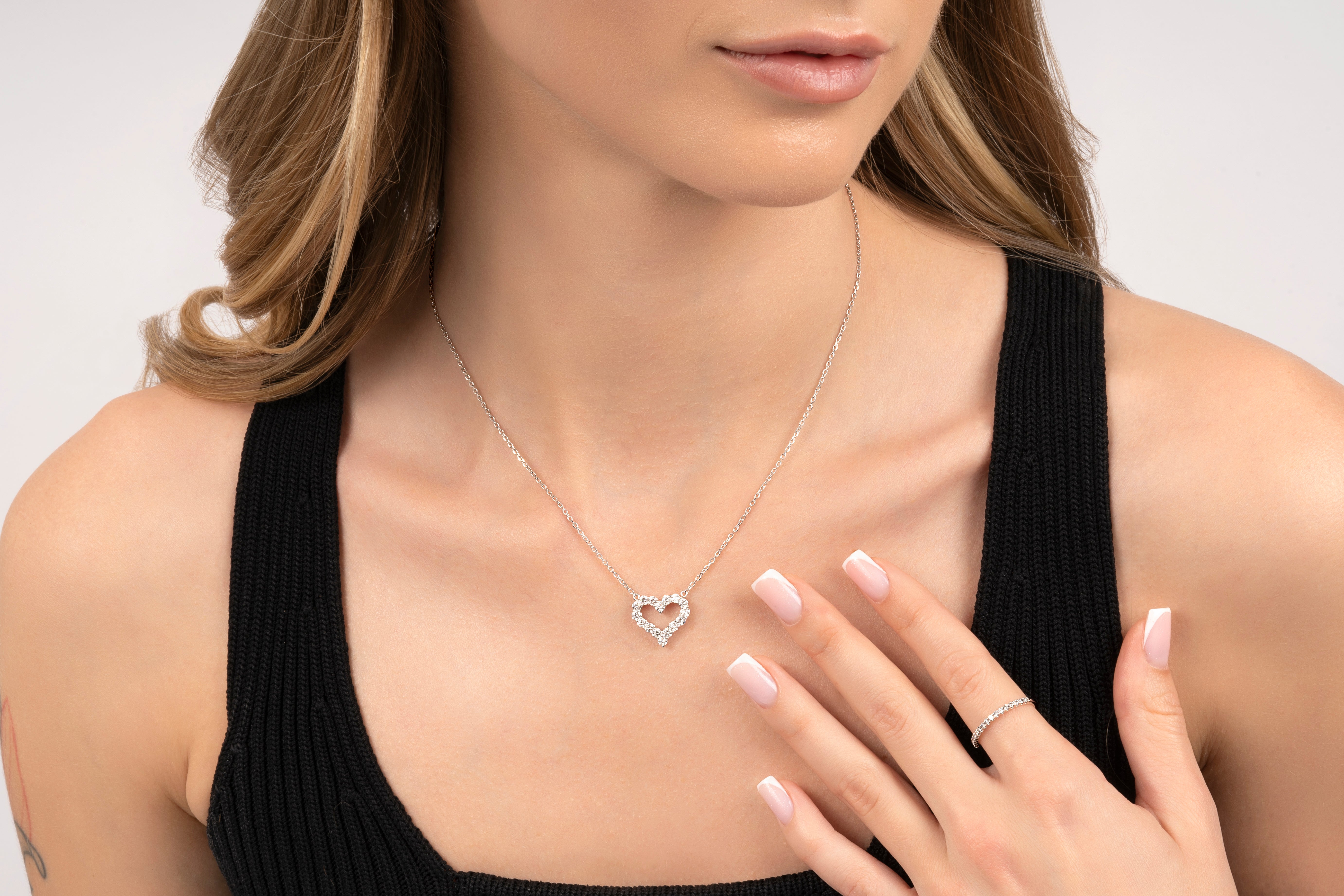 14K Diamond Heart Necklace