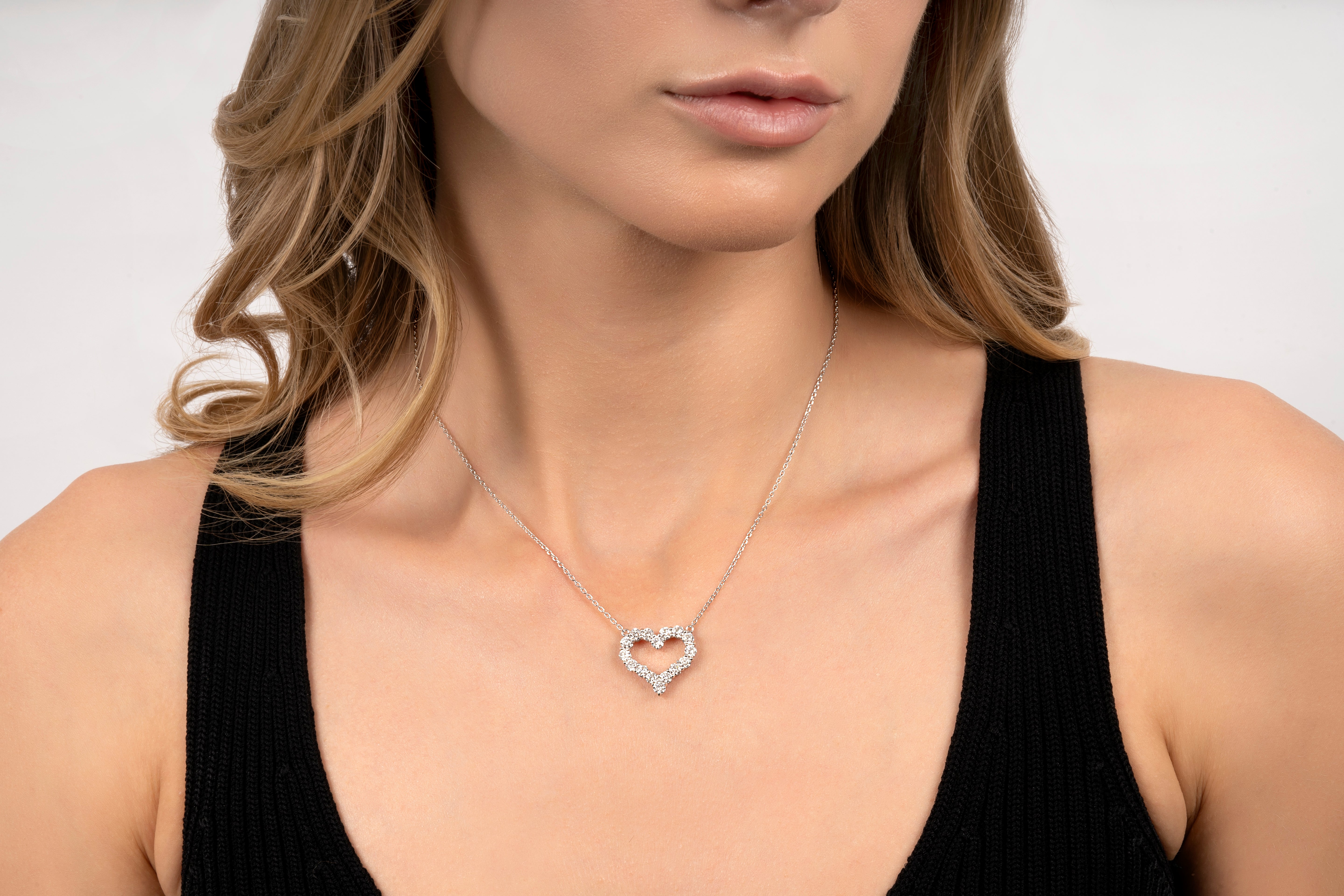 14K Diamond Heart Necklace