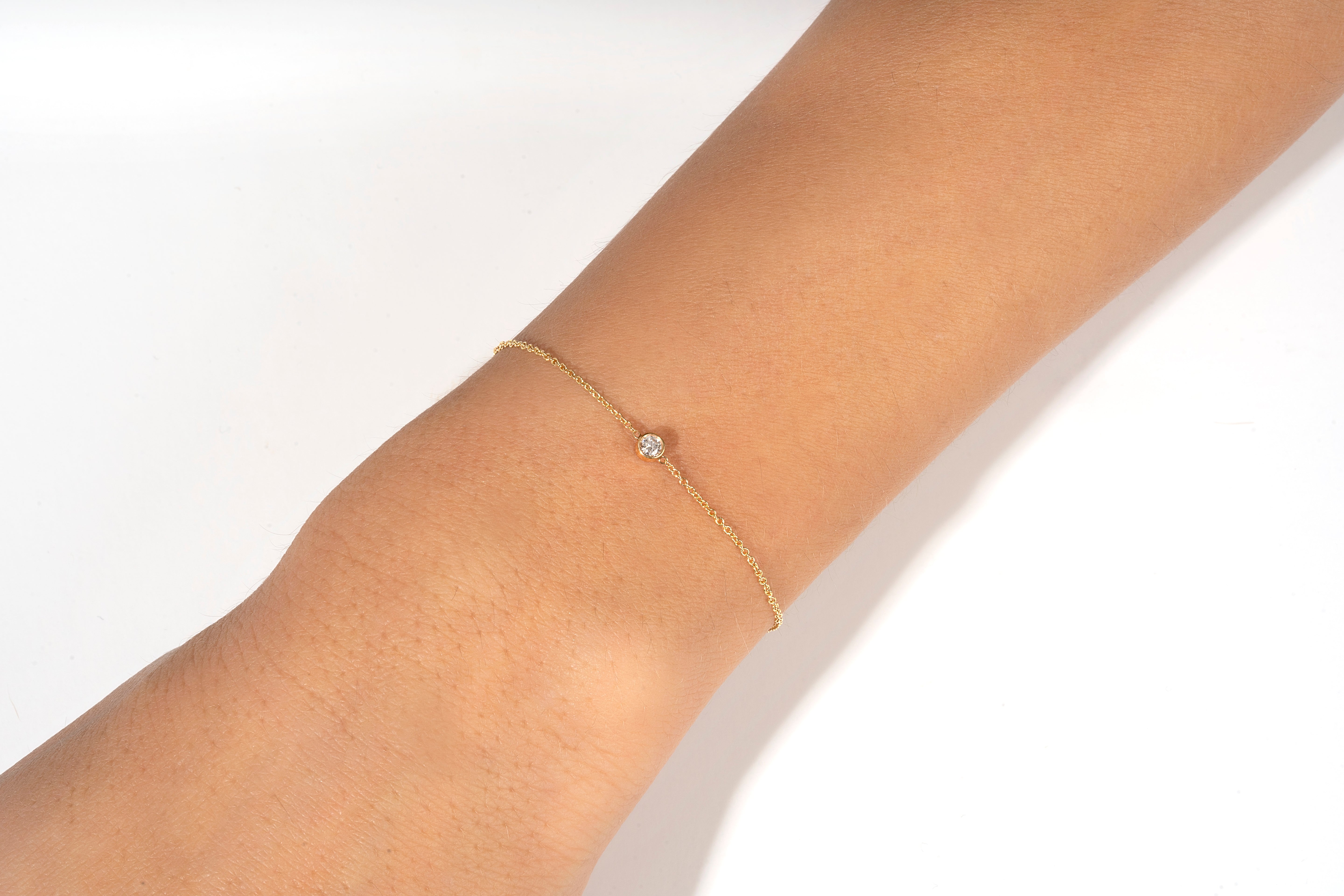 14K Solitiare Diamond Bracelet