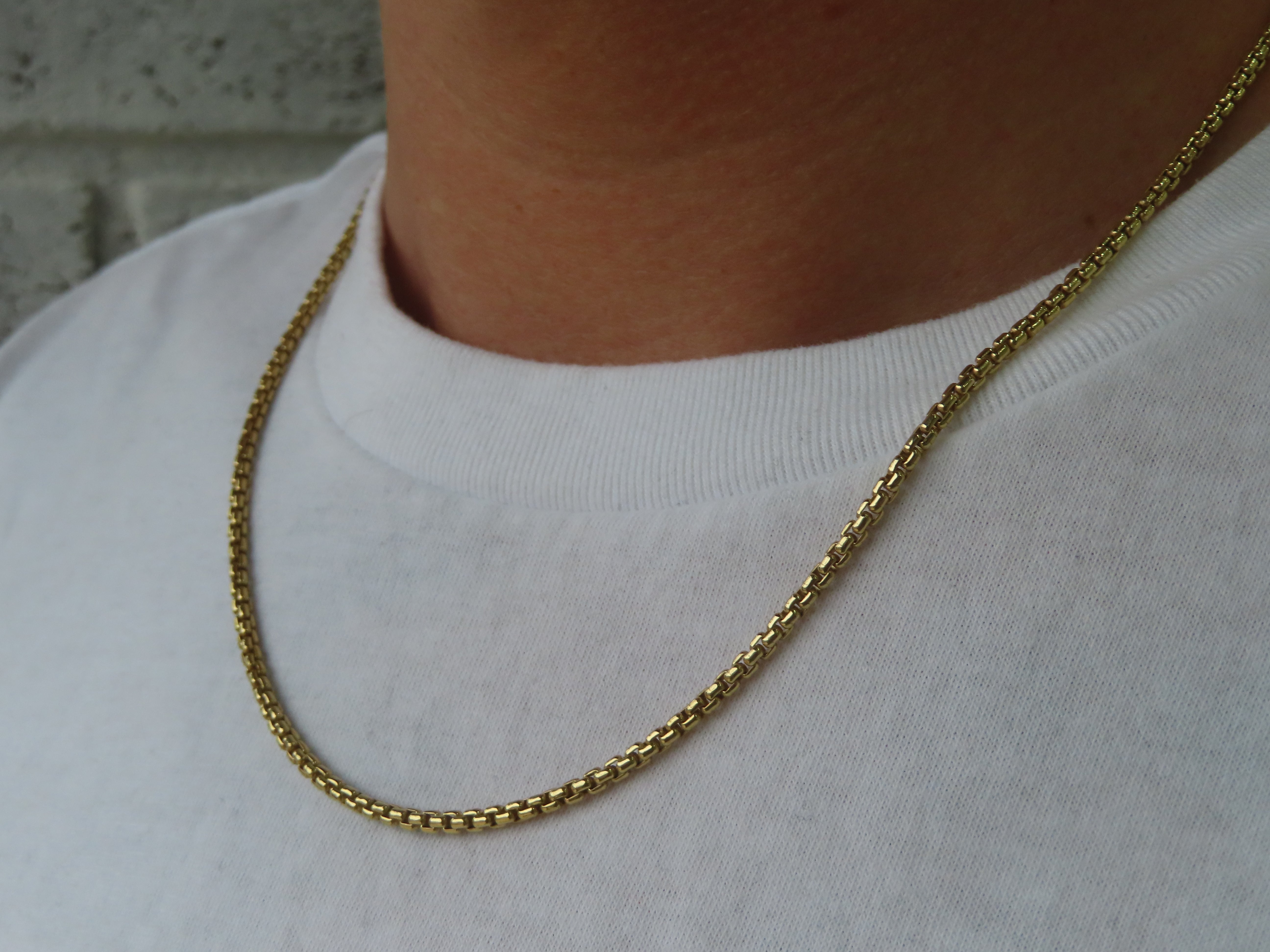 Mens Rounded Box Chain