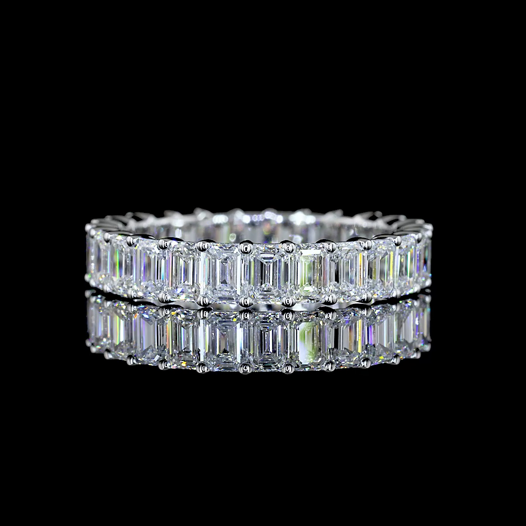 Emerald Cut Eternity Band