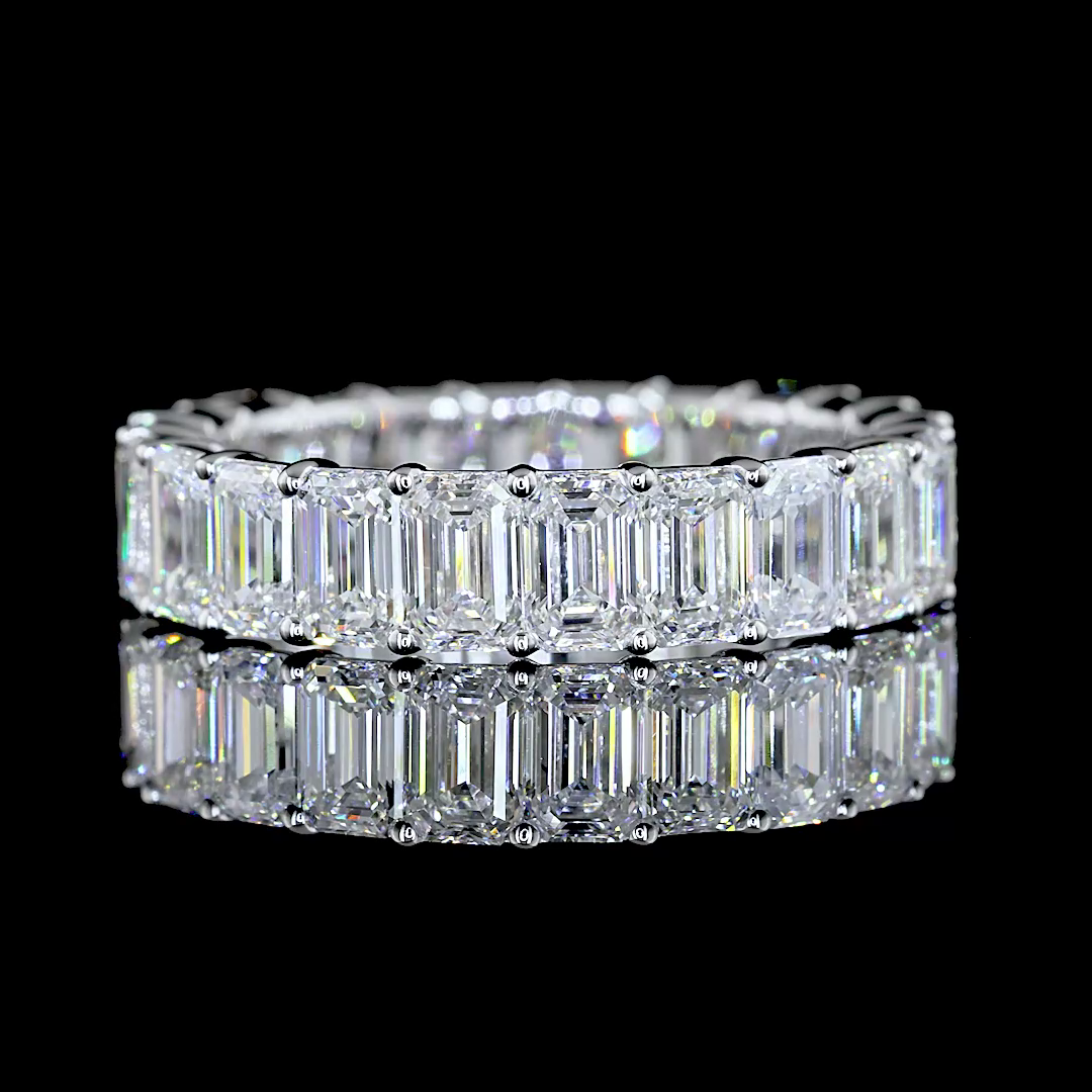 Emerald Cut Eternity Band