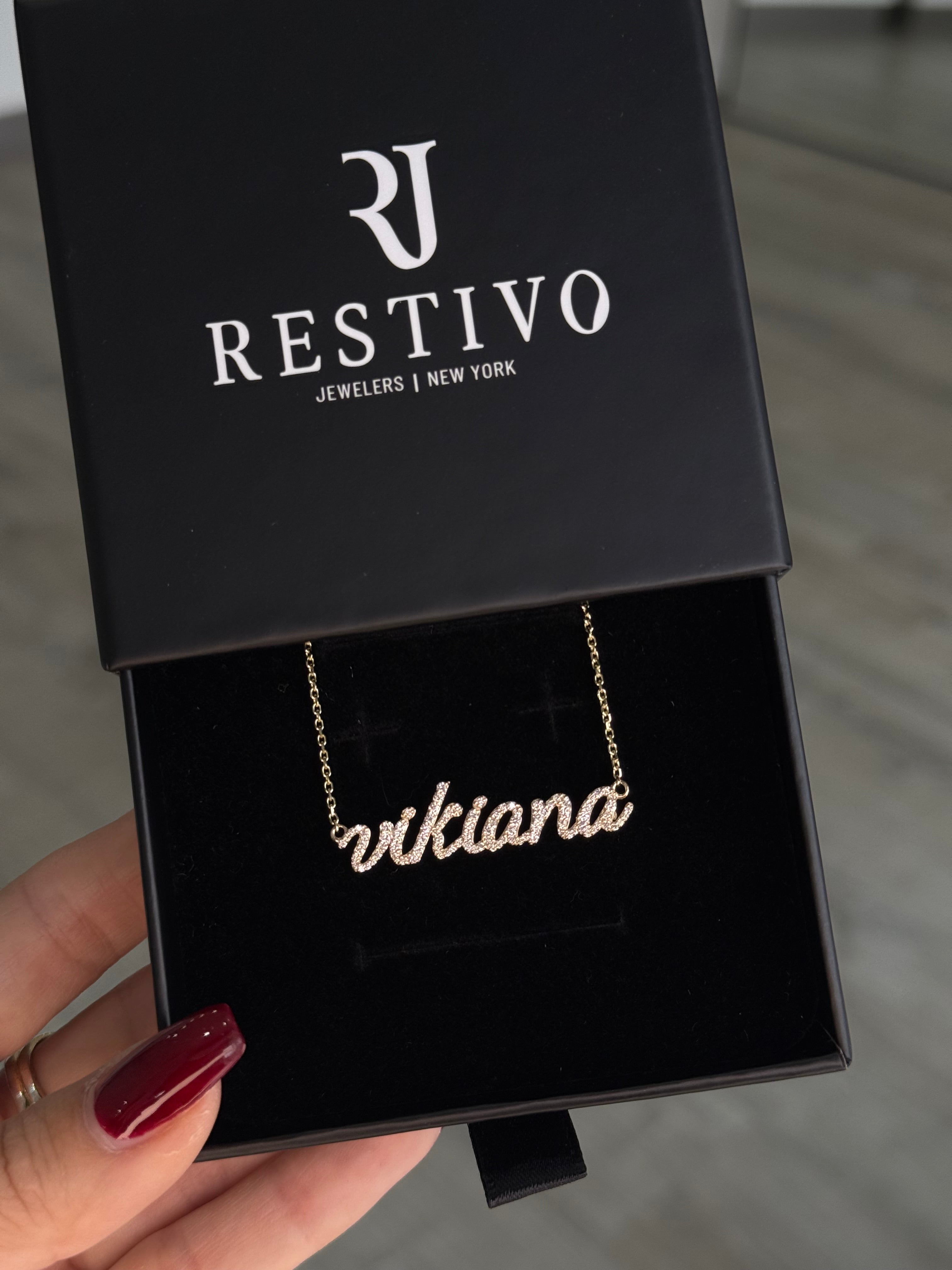 Diamond Script Nameplate