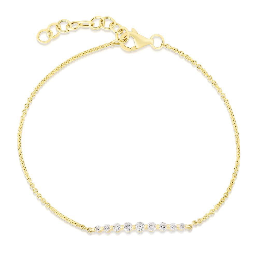 14K Graduated Diamond Bracelet | Restivo Jewelers