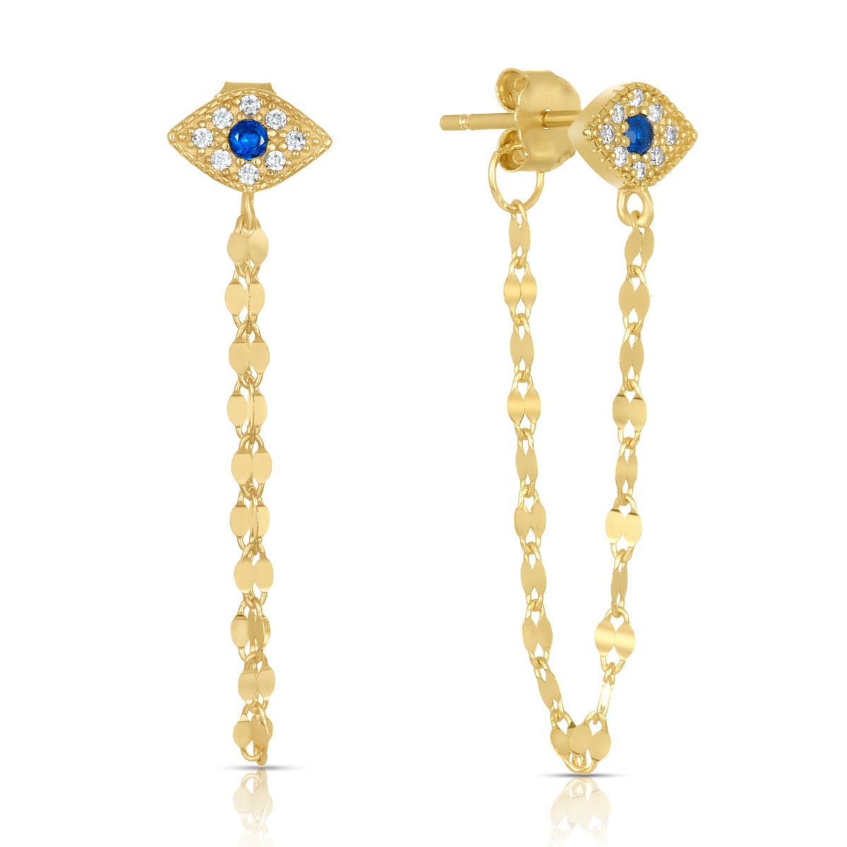 Mini Evil Eye Drop Earrings | Restivo Jewelers