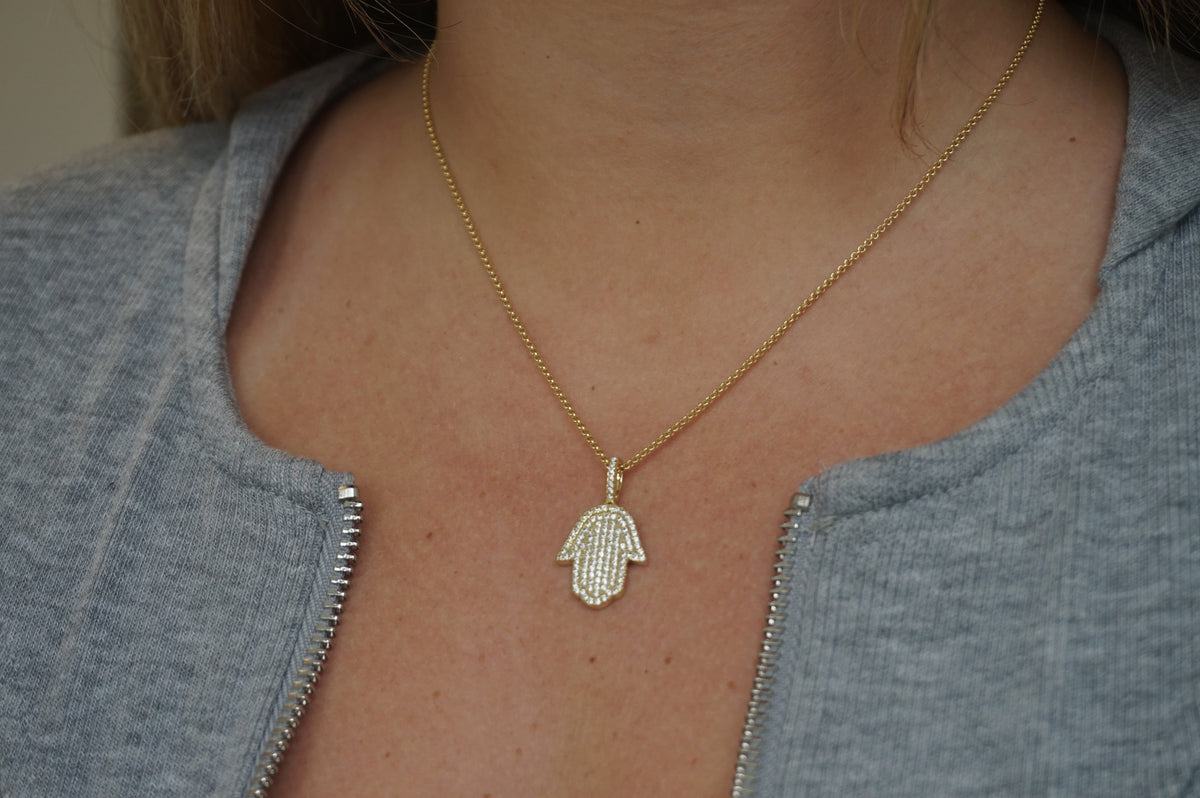 CZ Hamsa Necklace | Restivo Jewelers