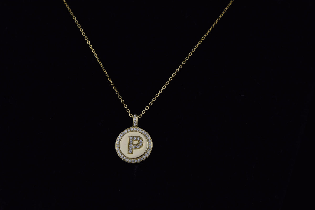 Medallion Letter Necklace | Restivo Jewelers