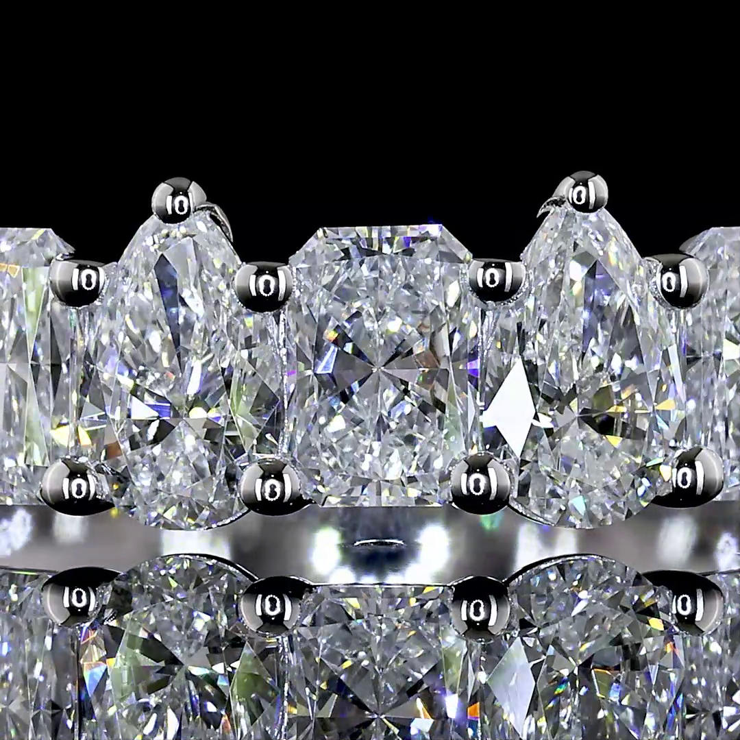 Pear & Radiant Shape Half Eternity Eternity Band
