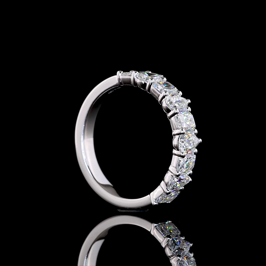 Pear & Radiant Shape Half Eternity Eternity Band