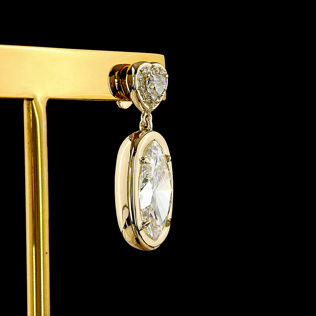 Marquise & Heart Shape Hanging Earring