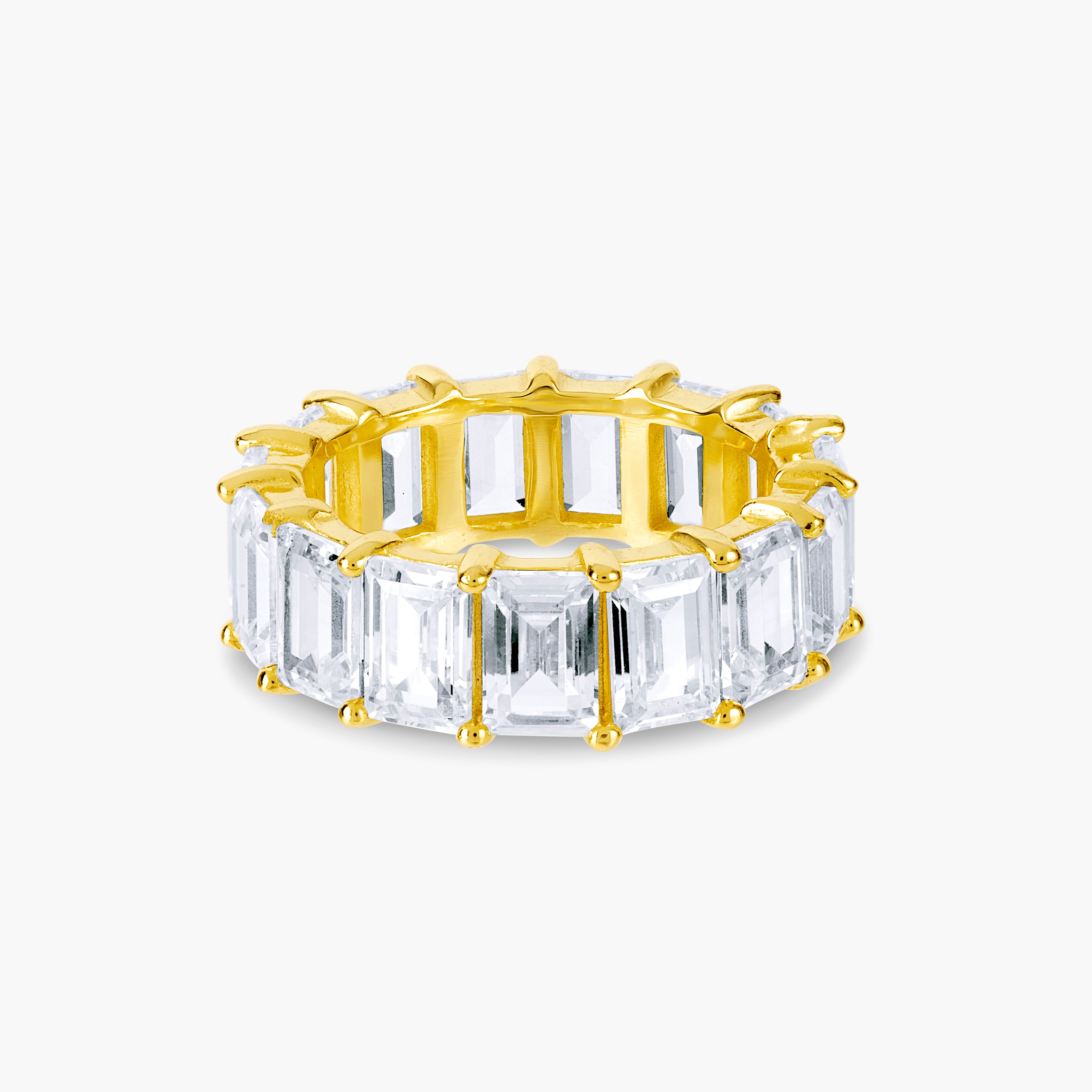 Emerald Cut CZ Band