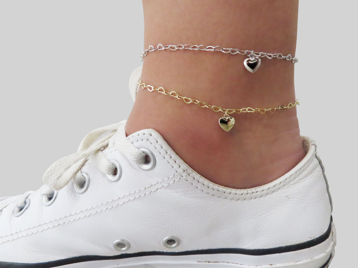 Heart Link Anklet | Restivo Jewelers