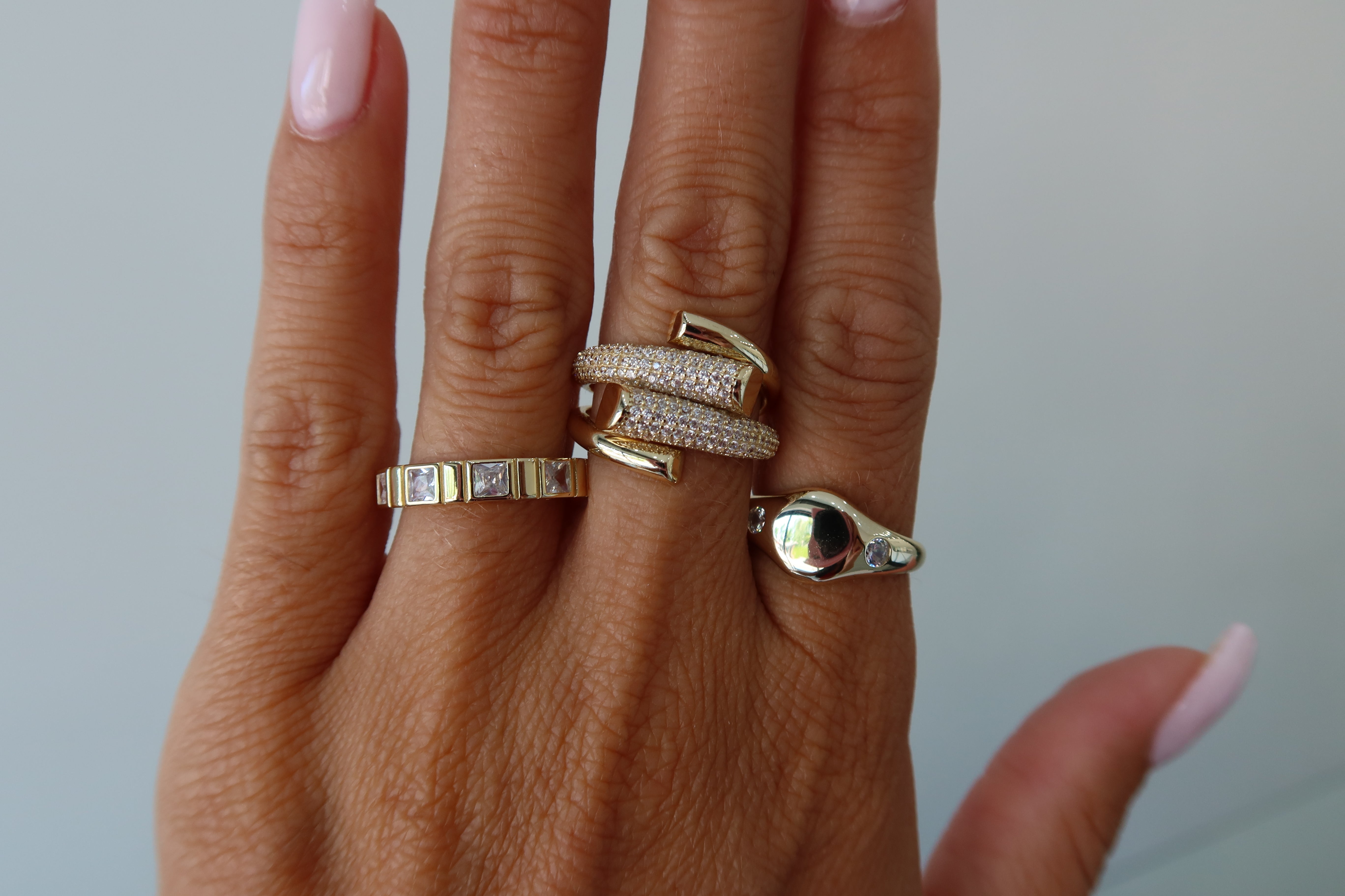 Gold Princess CZ Band
