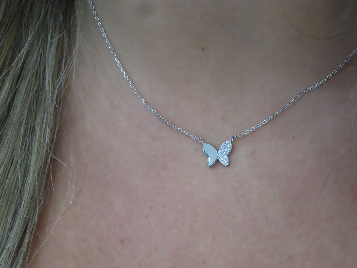 Dainty Butterfly Necklace | Restivo Jewelers