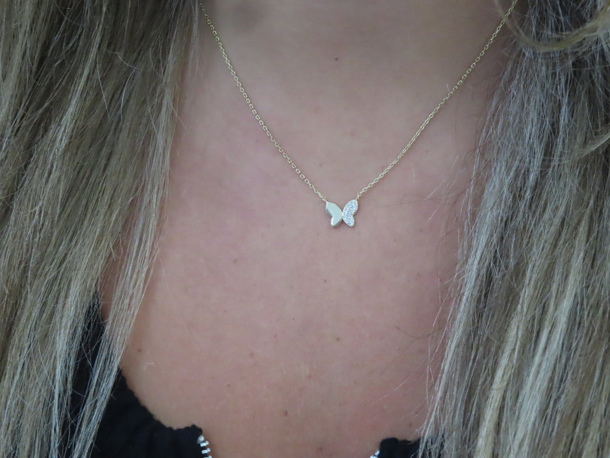 Dainty Butterfly Necklace | Restivo Jewelers
