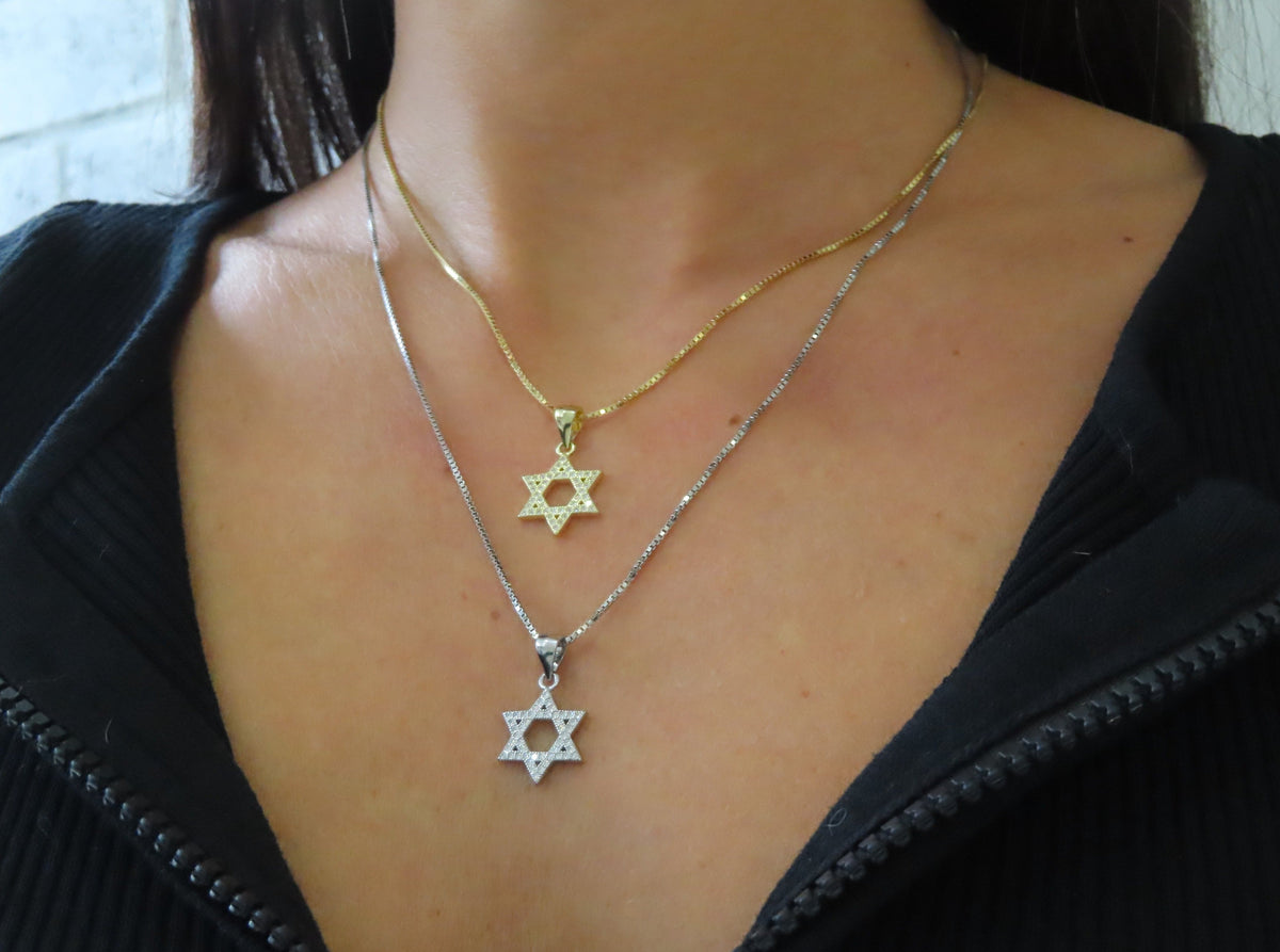 Iced Star of David Necklace | Restivo Jewelers