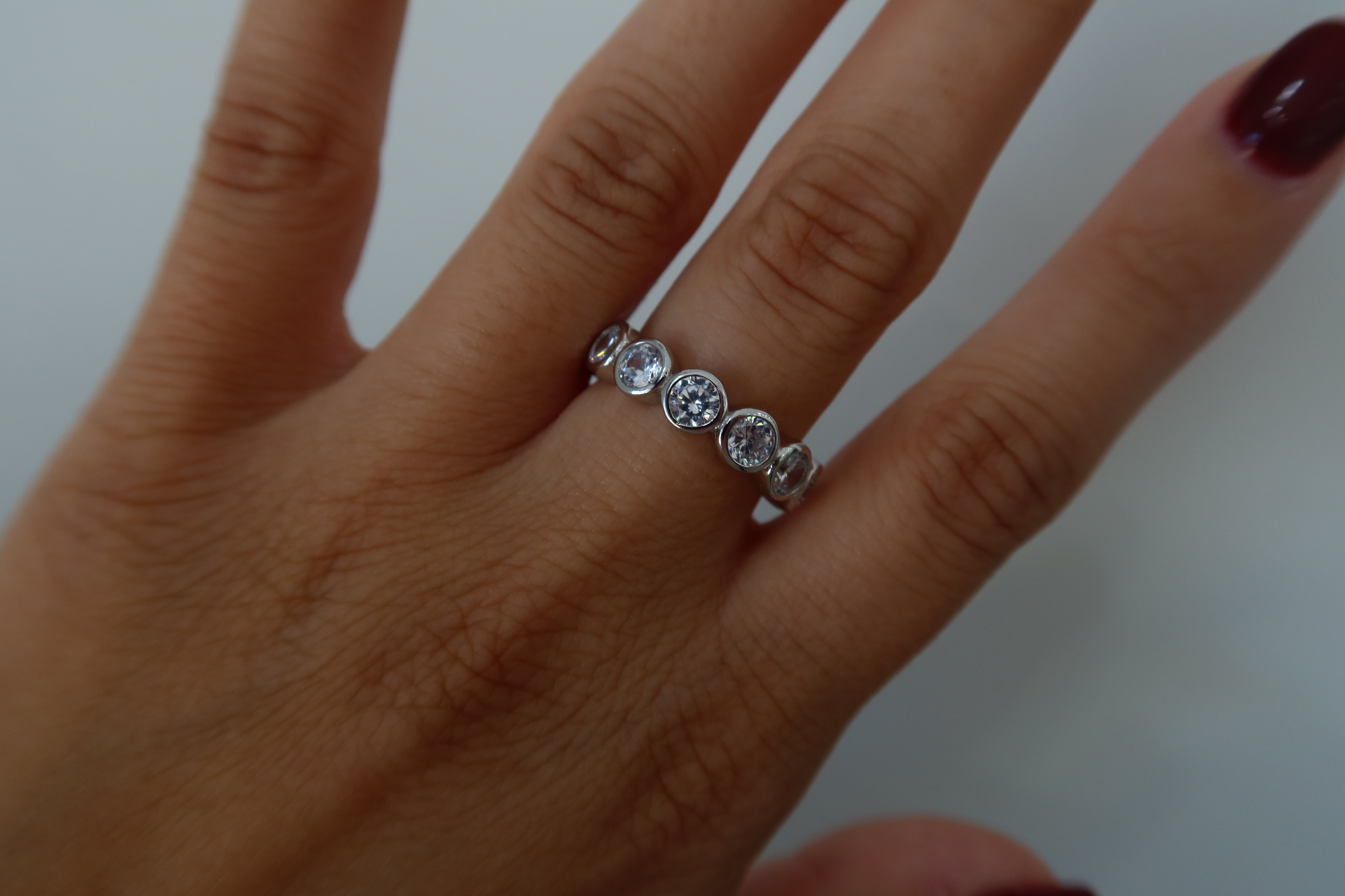 Big CZ Bezel Band