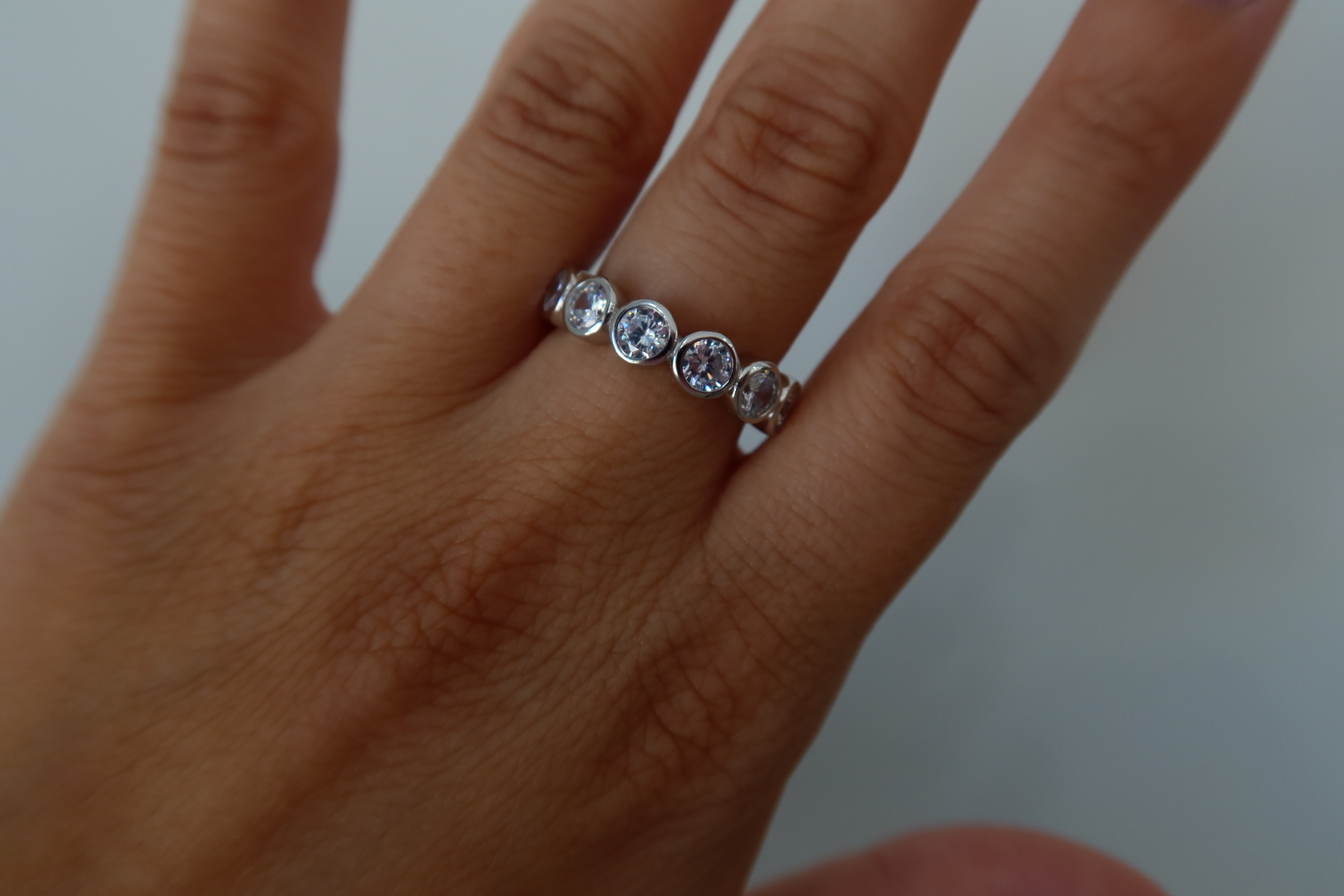 Big CZ Bezel Band