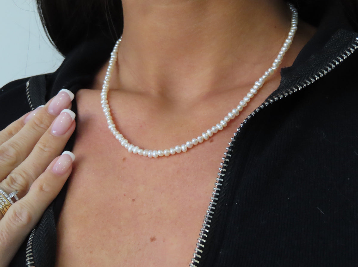 Mini Pearl Necklace | Restivo Jewelers