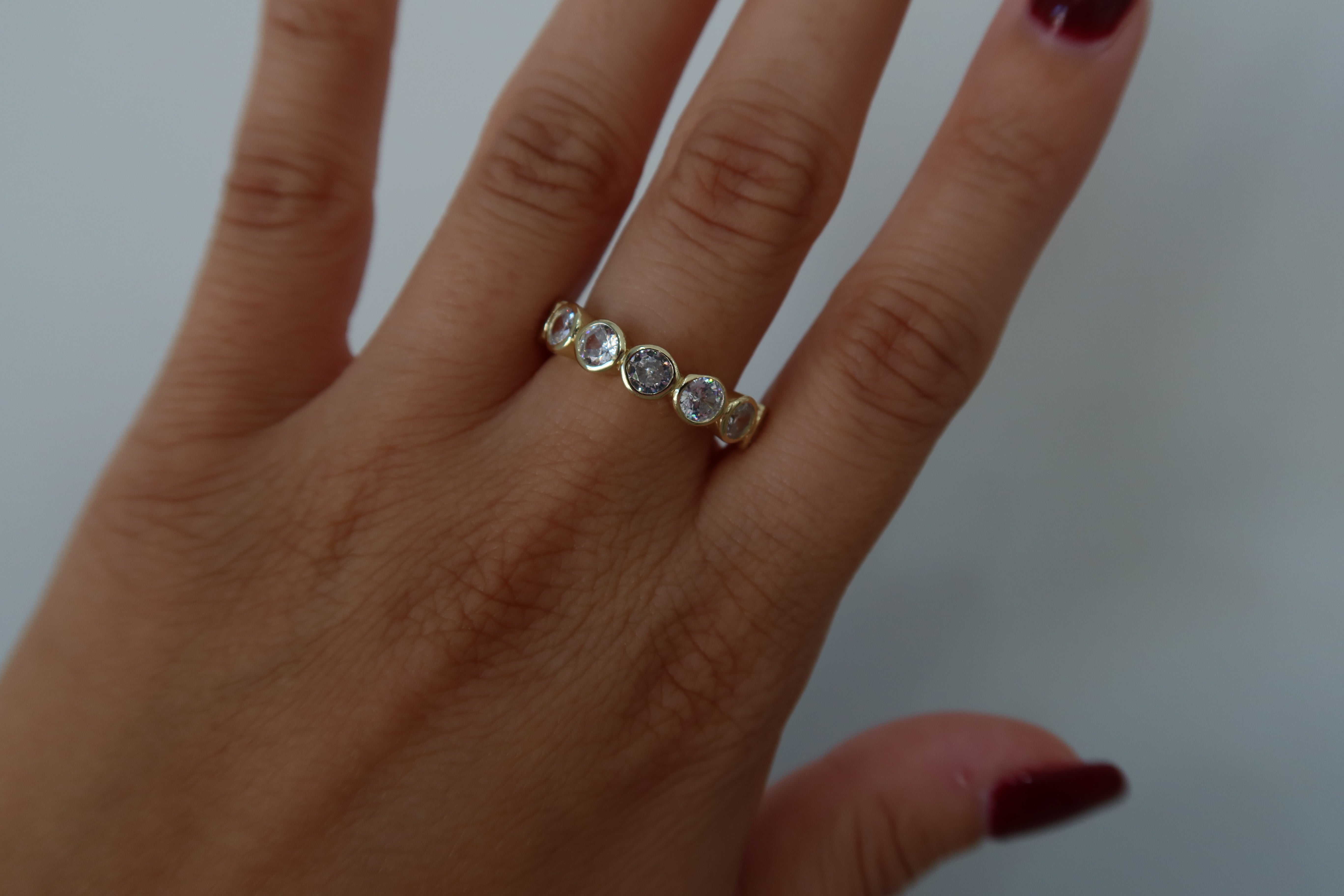 Big CZ Bezel Band