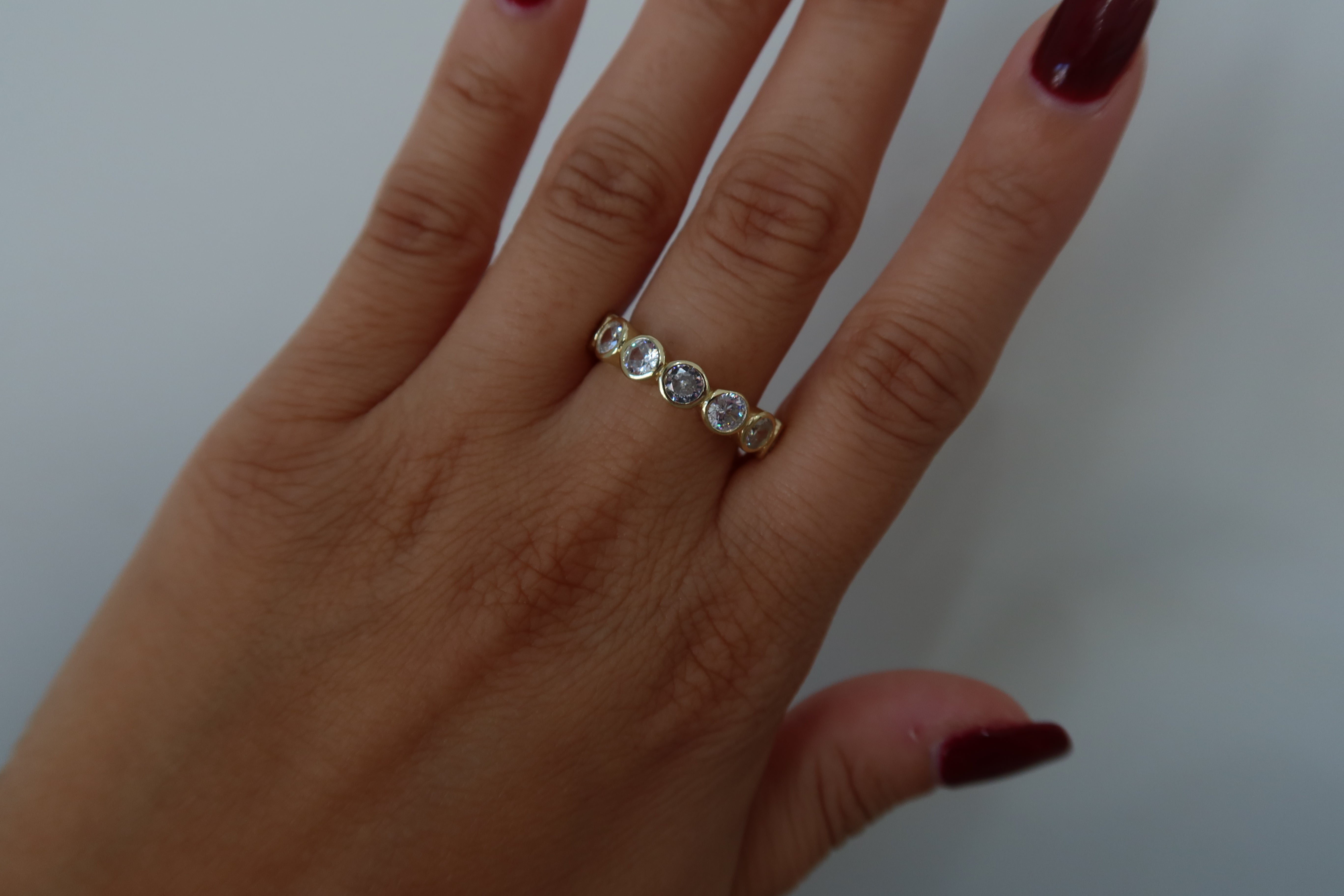 Big CZ Bezel Band