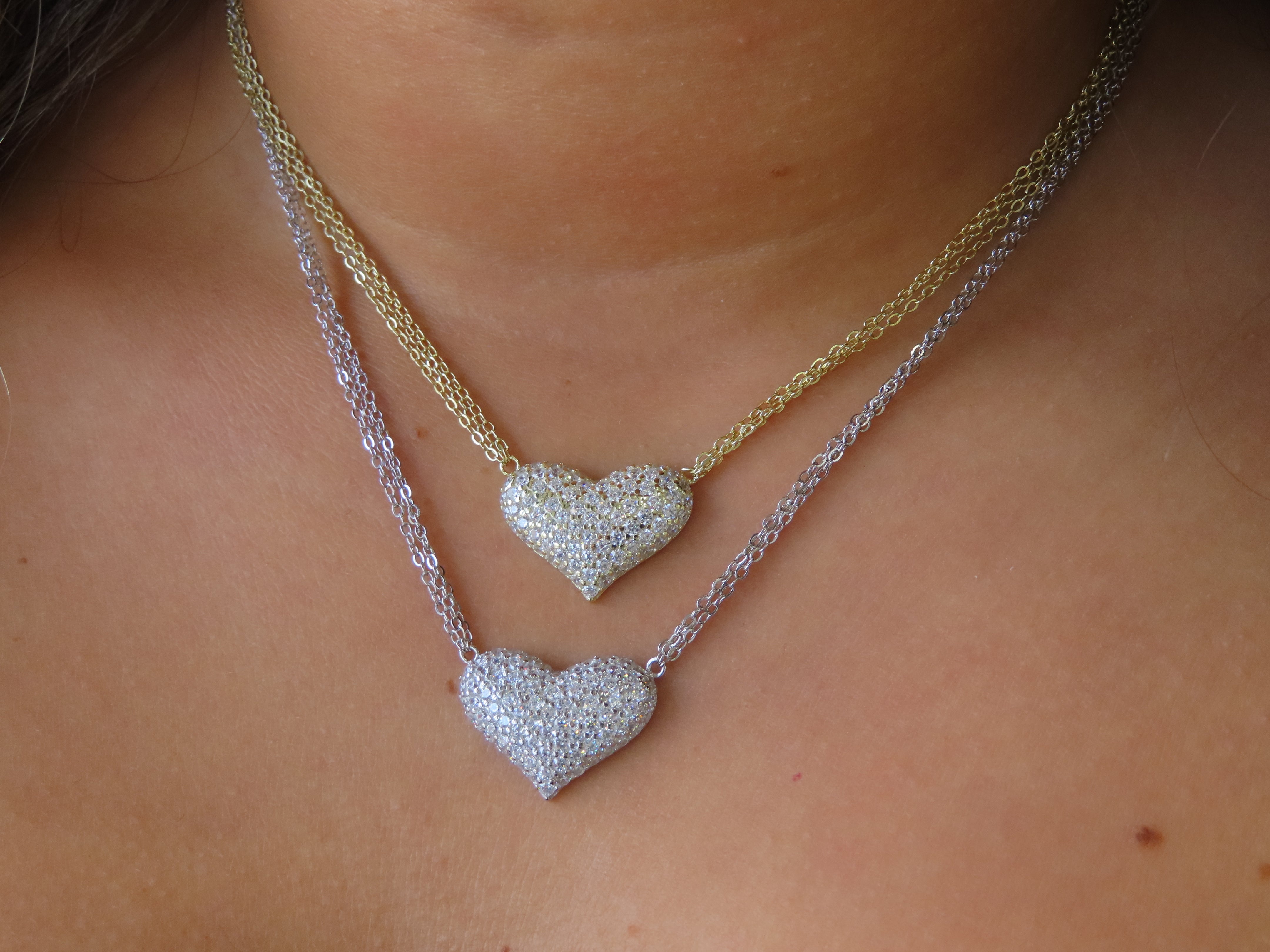 Puff Heart Choker Necklace