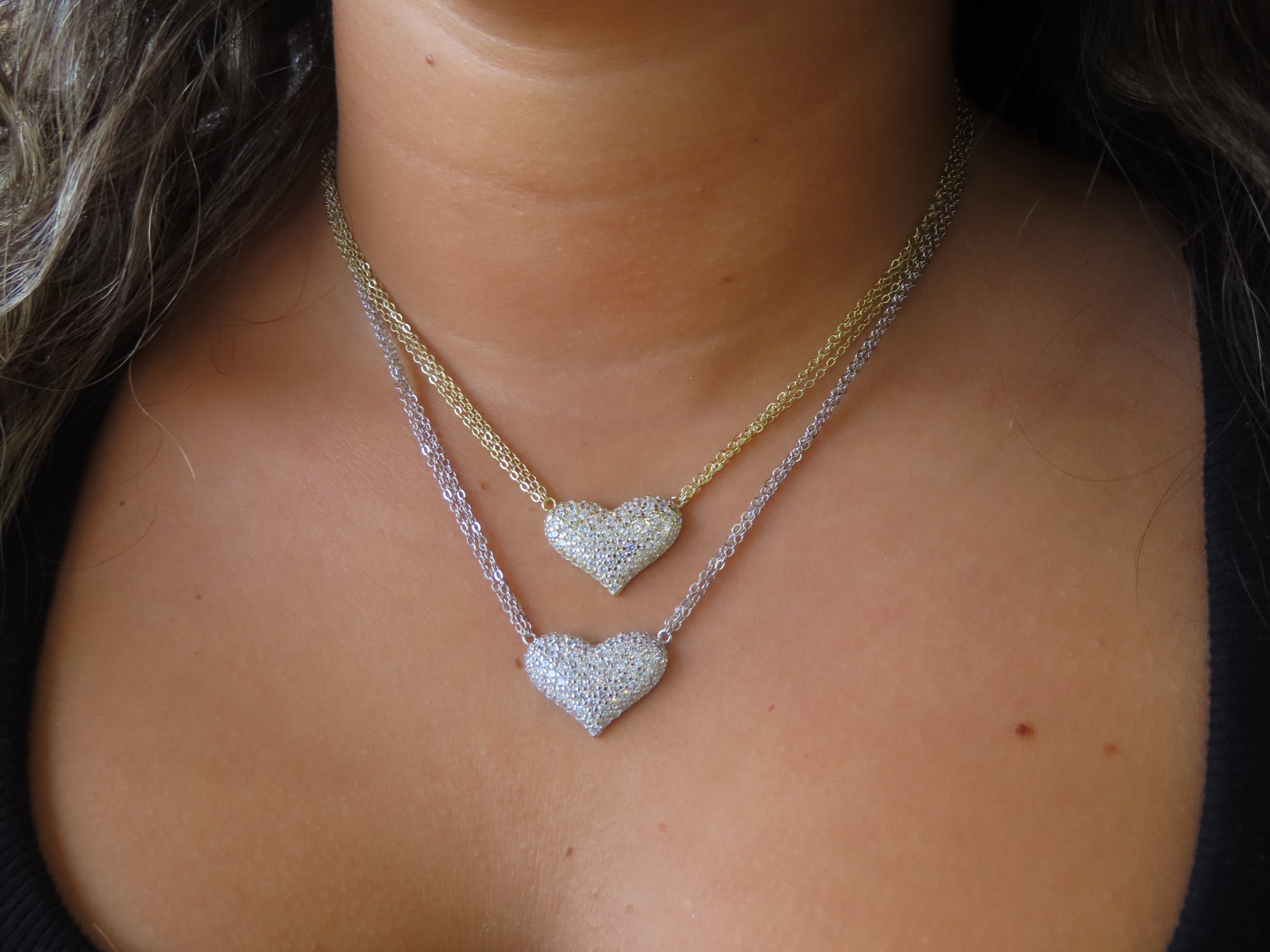 Puff Heart Choker Necklace