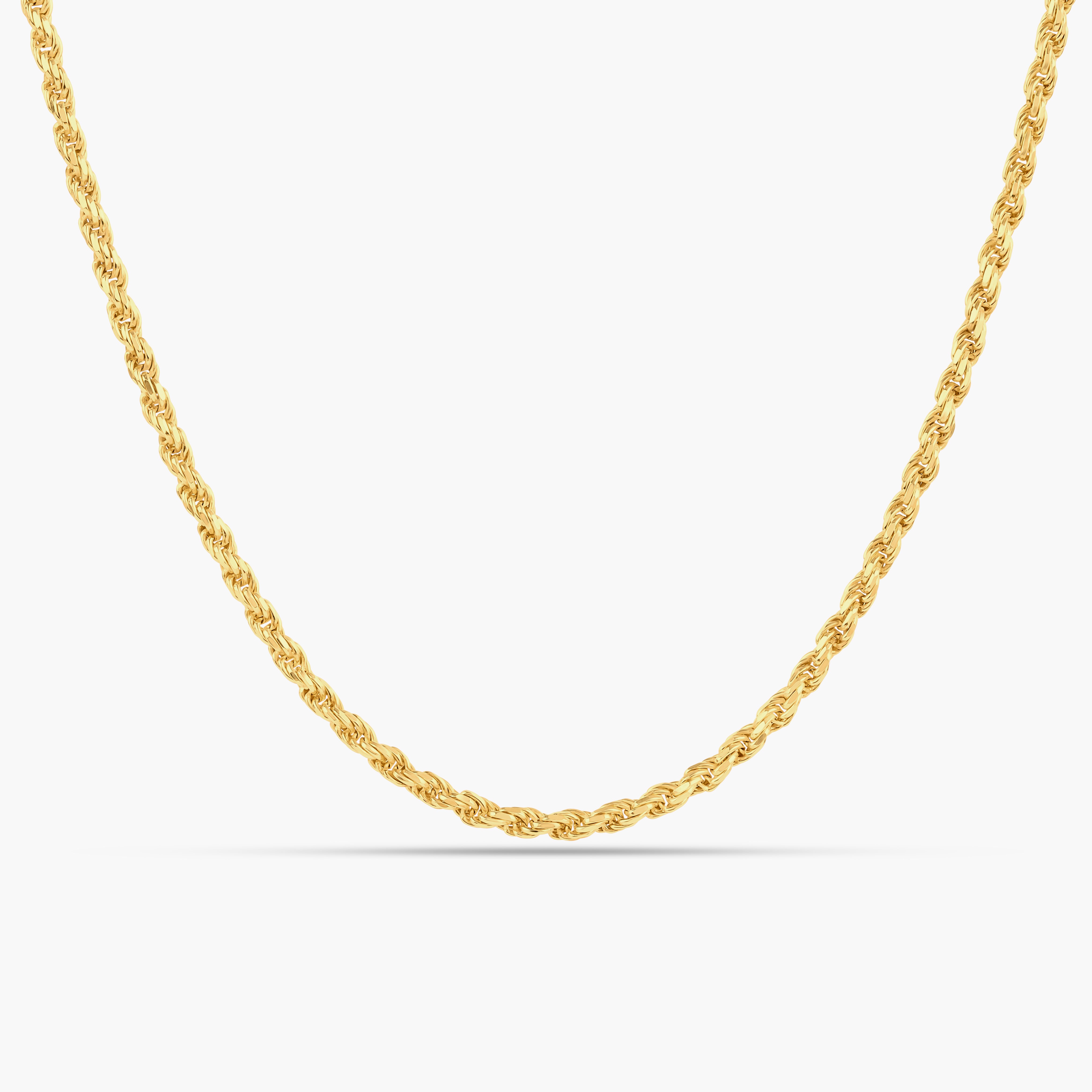 Mens Gold Vermeil Rope Chain