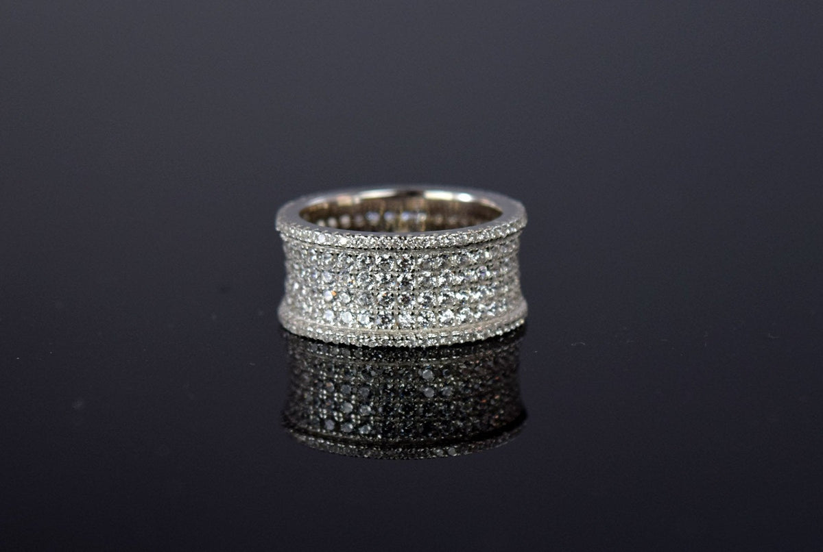 Thick Pavé CZ Band | Restivo Jewelers