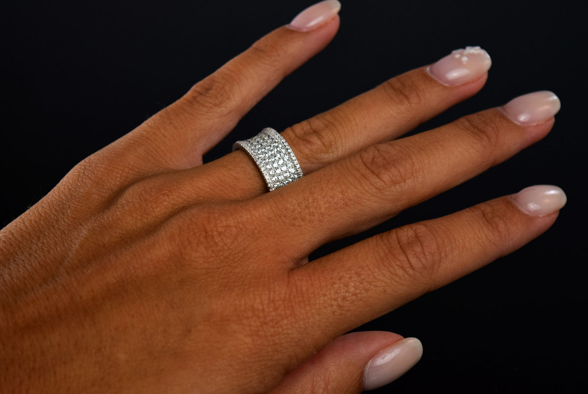 Thick Pavé CZ Band | Restivo Jewelers