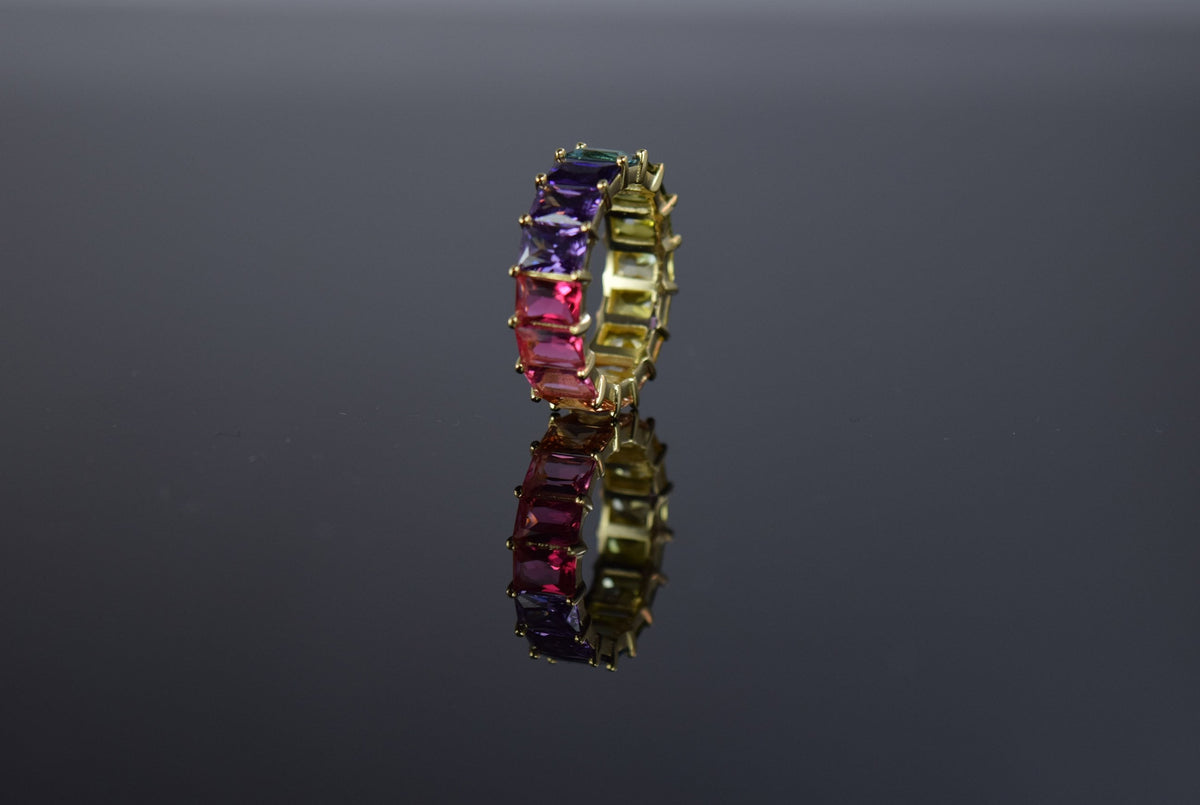 Ombre Emerald Cut CZ Band | Restivo Jewelers