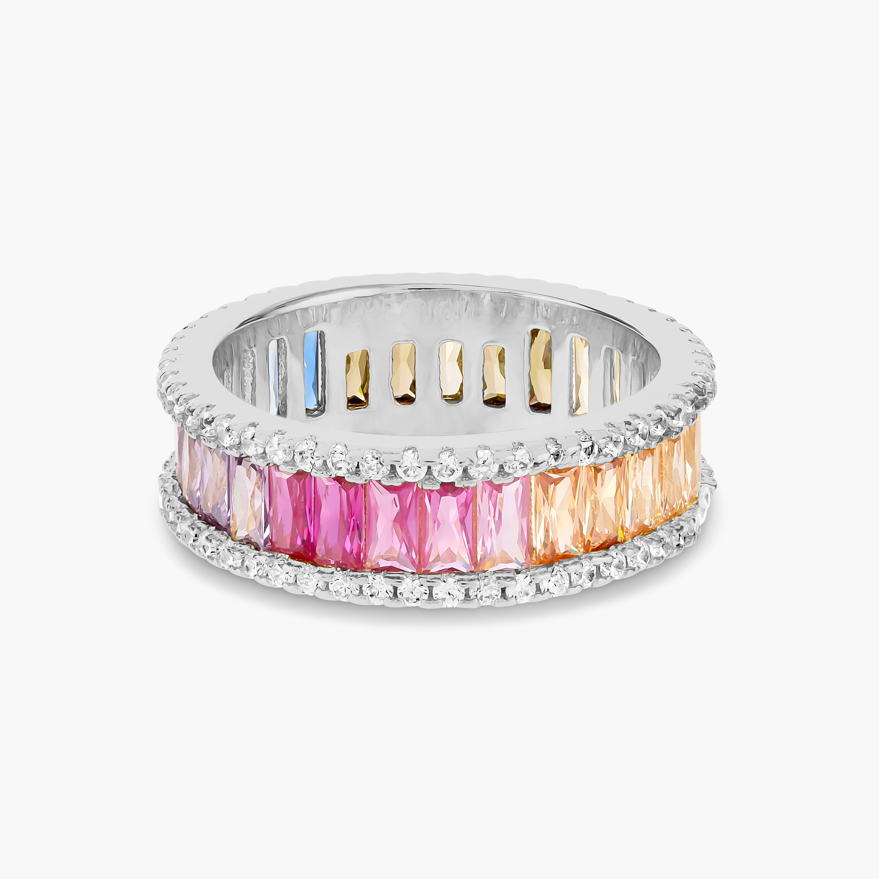 Rainbow Baguette Ring