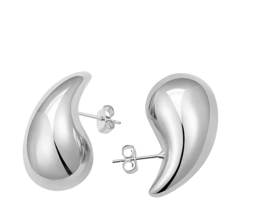 Silver Droplet Earrings