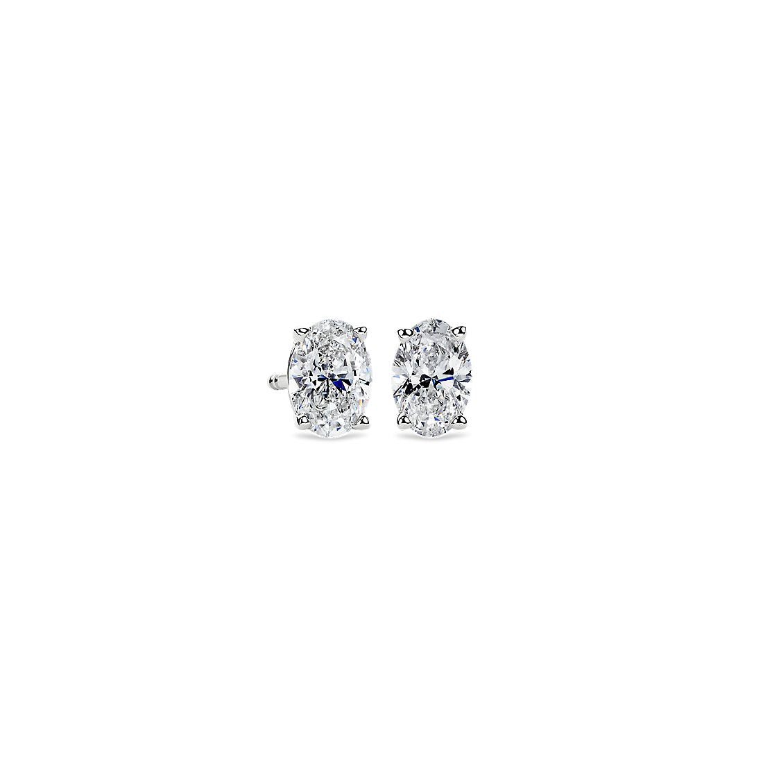 Oval Lab Grown Diamond Stud Earrings