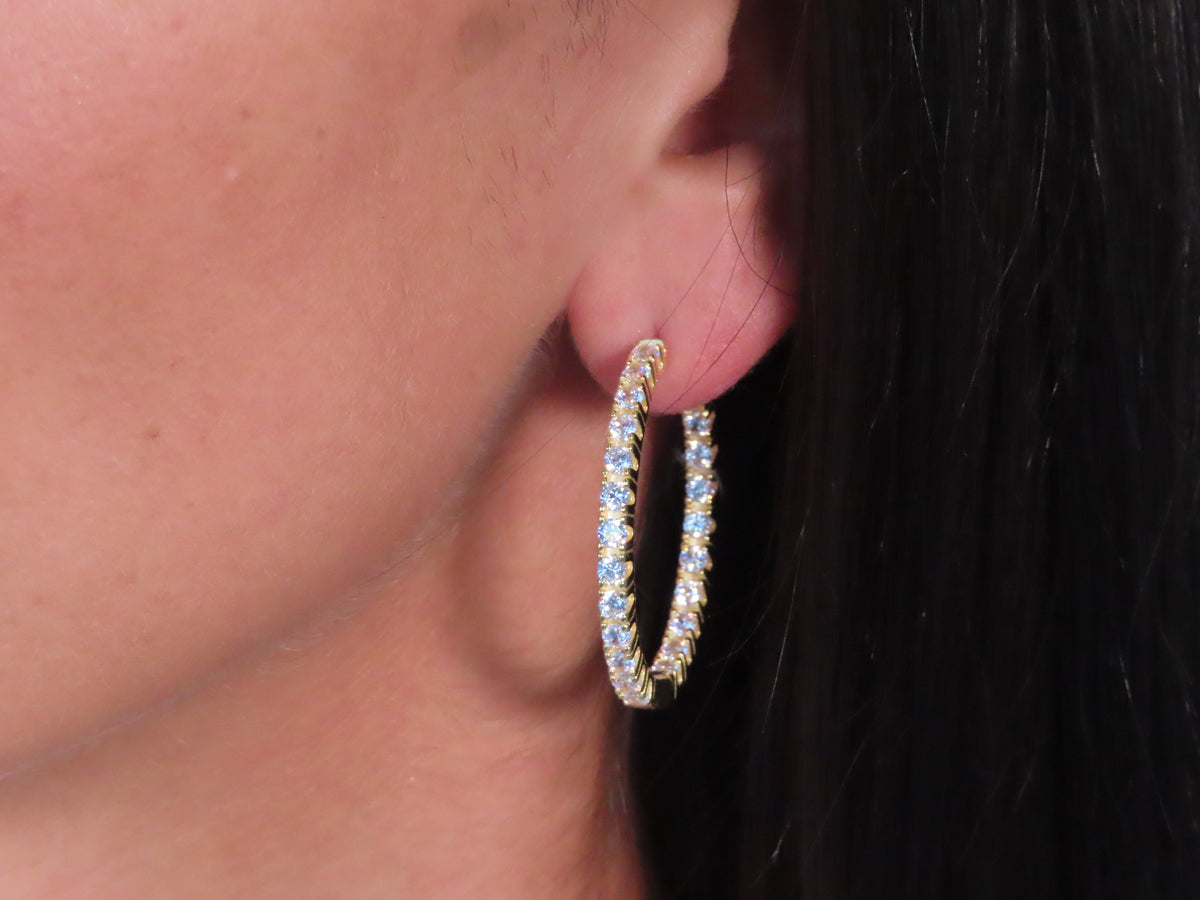 Classic CZ Hoop | Restivo Jewelers