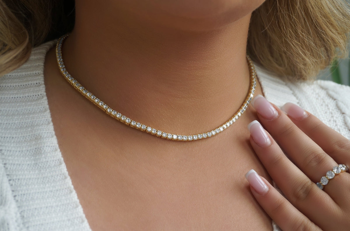 CZ Tennis Necklace | Restivo Jewelers