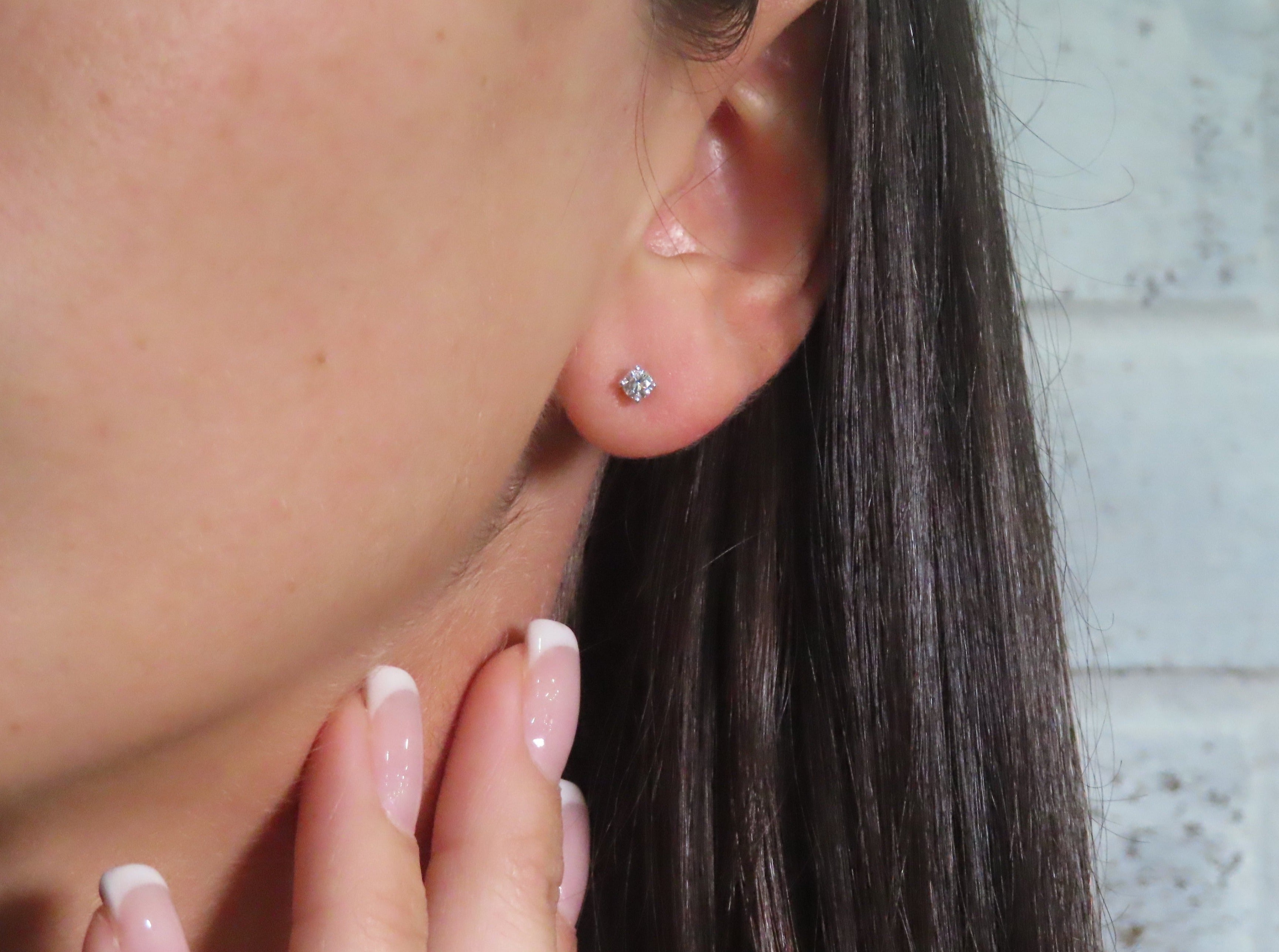 14K Mini Diamond Studs