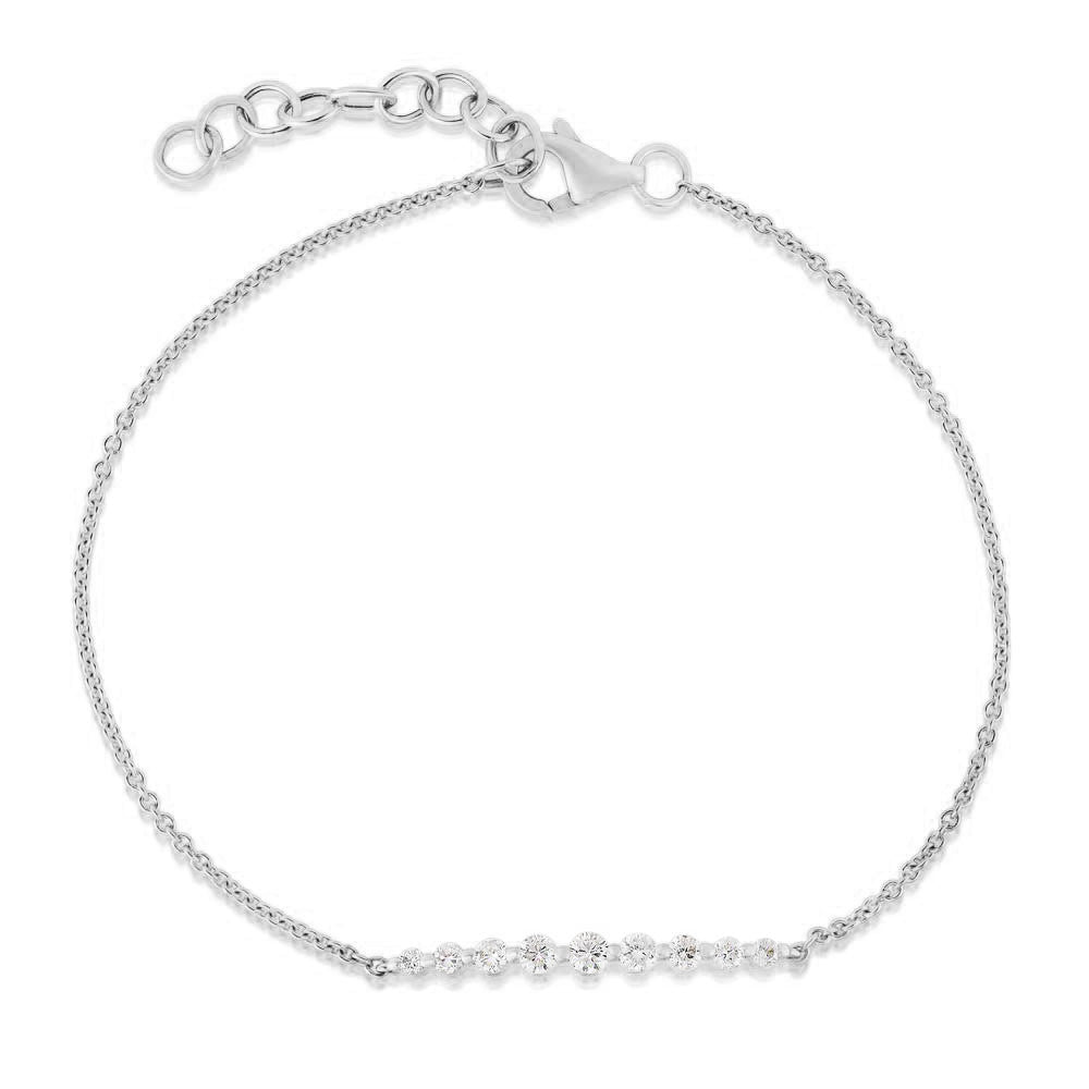 14K Graduated Diamond Bracelet